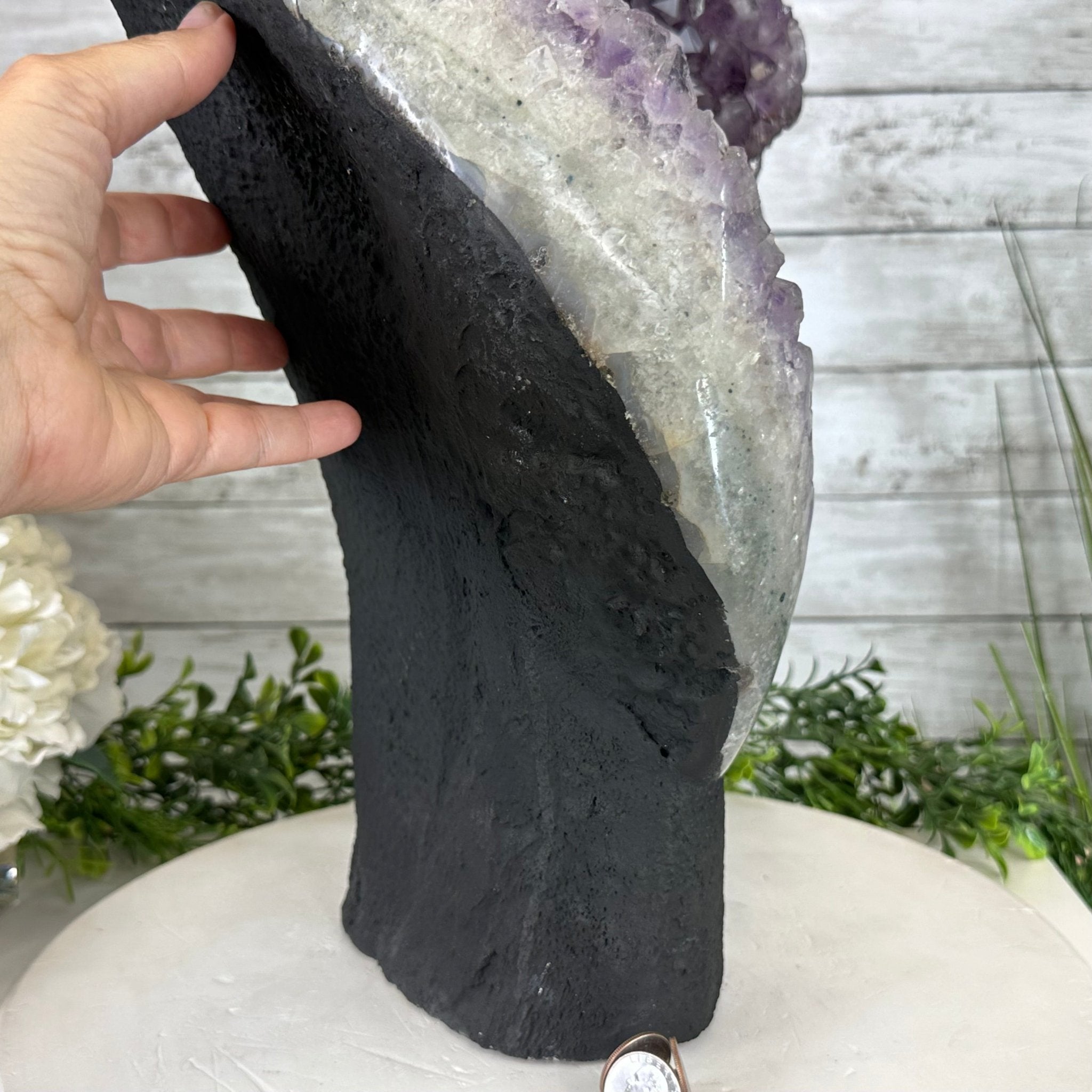 Standard Plus Quality Amethyst Crystal on Cement Base, 64.3 lbs and 22.1" Tall #5614-0096 - Brazil GemsBrazil GemsStandard Plus Quality Amethyst Crystal on Cement Base, 64.3 lbs and 22.1" Tall #5614-0096Clusters on Cement Bases5614-0096