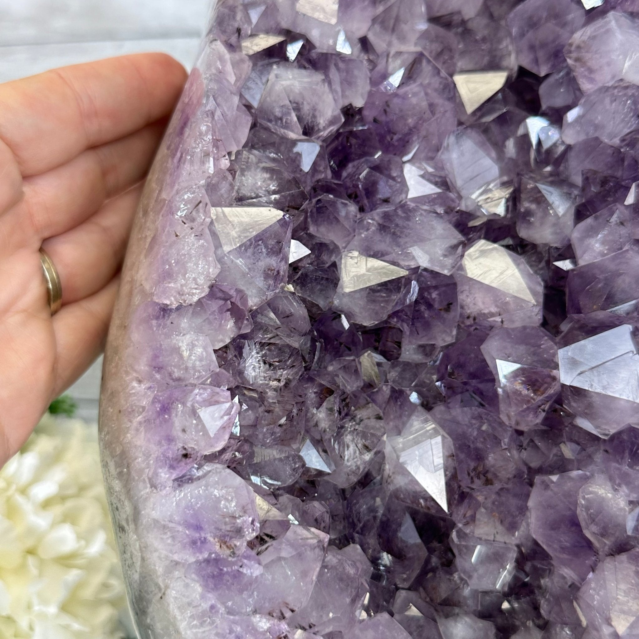 Standard Plus Quality Amethyst Crystal on Cement Base, 64.3 lbs and 22.1" Tall #5614-0096 - Brazil GemsBrazil GemsStandard Plus Quality Amethyst Crystal on Cement Base, 64.3 lbs and 22.1" Tall #5614-0096Clusters on Cement Bases5614-0096