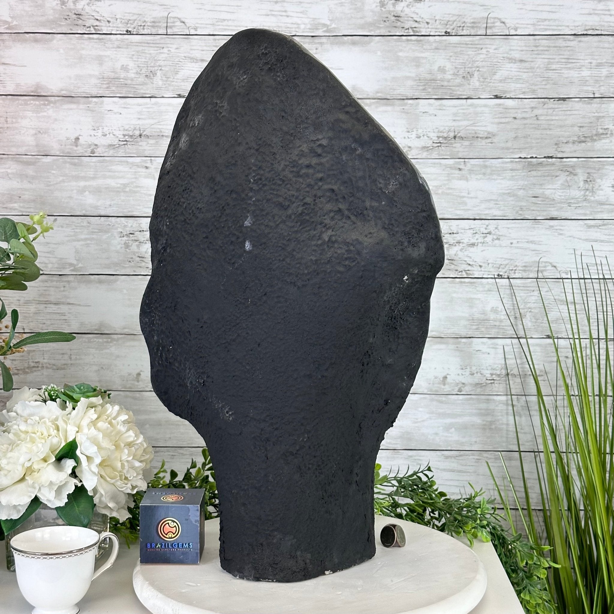 Standard Plus Quality Amethyst Crystal on Cement Base, 64.3 lbs and 22.1" Tall #5614-0096 - Brazil GemsBrazil GemsStandard Plus Quality Amethyst Crystal on Cement Base, 64.3 lbs and 22.1" Tall #5614-0096Clusters on Cement Bases5614-0096