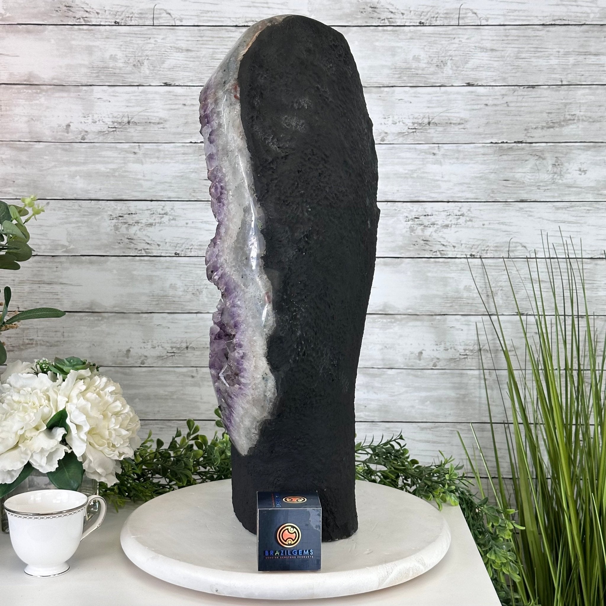 Standard Plus Quality Amethyst Crystal on Cement Base, 64.3 lbs and 22.1" Tall #5614-0096 - Brazil GemsBrazil GemsStandard Plus Quality Amethyst Crystal on Cement Base, 64.3 lbs and 22.1" Tall #5614-0096Clusters on Cement Bases5614-0096