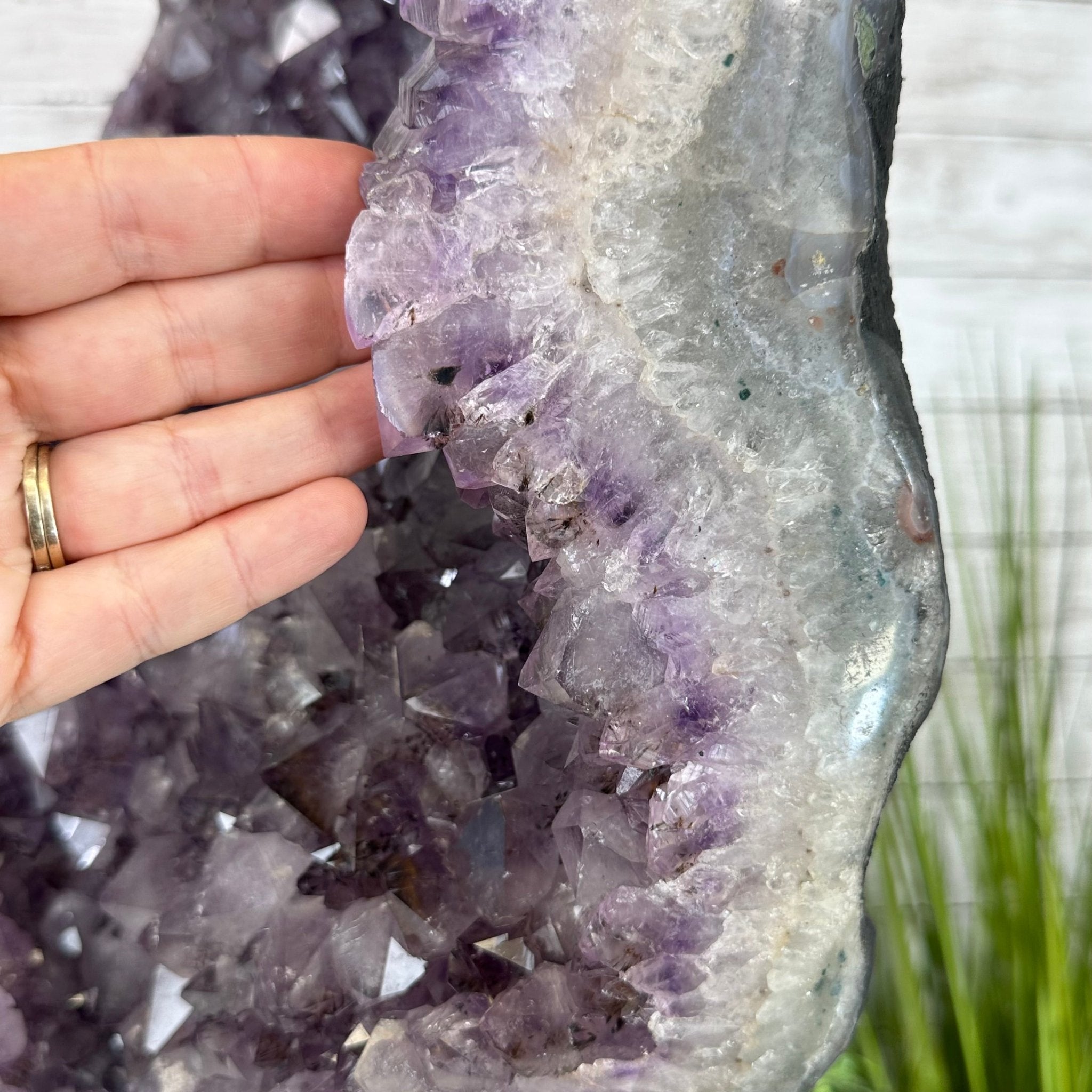 Standard Plus Quality Amethyst Crystal on Cement Base, 64.3 lbs and 22.1" Tall #5614-0096 - Brazil GemsBrazil GemsStandard Plus Quality Amethyst Crystal on Cement Base, 64.3 lbs and 22.1" Tall #5614-0096Clusters on Cement Bases5614-0096