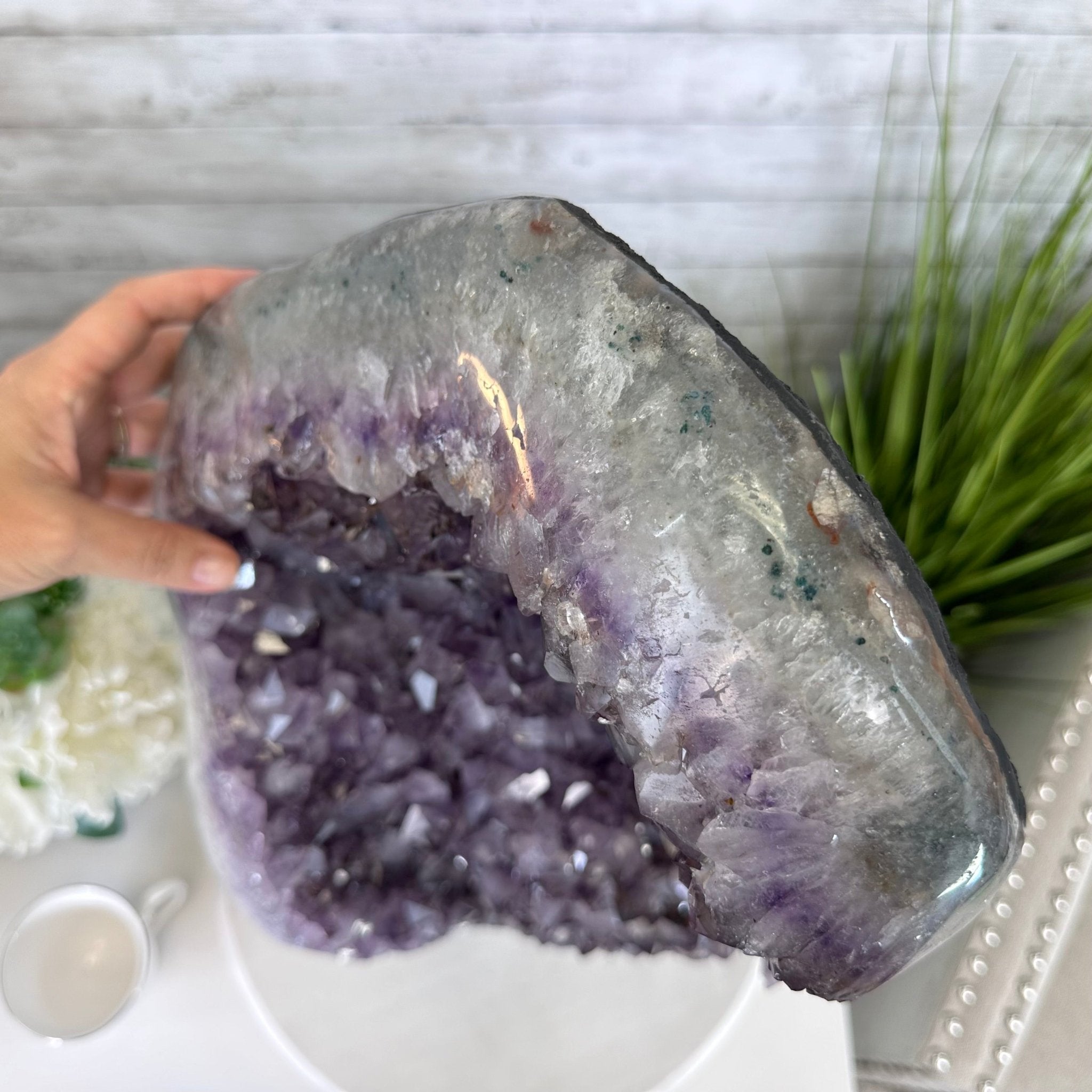Standard Plus Quality Amethyst Crystal on Cement Base, 64.3 lbs and 22.1" Tall #5614-0096 - Brazil GemsBrazil GemsStandard Plus Quality Amethyst Crystal on Cement Base, 64.3 lbs and 22.1" Tall #5614-0096Clusters on Cement Bases5614-0096