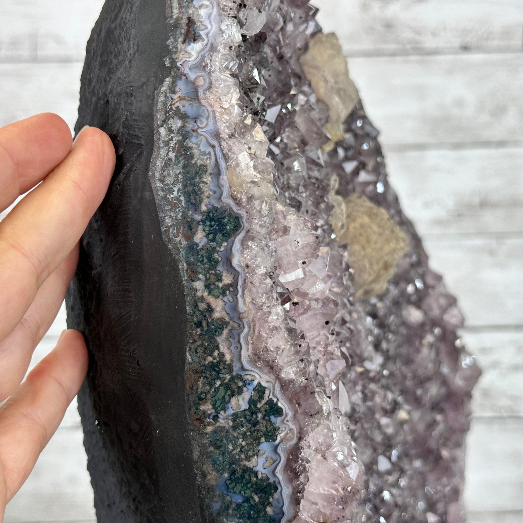 Standard Plus Quality Amethyst Crystal on Cement Base, 69.9 lbs and 22" Tall #5614-0097 - Brazil GemsBrazil GemsStandard Plus Quality Amethyst Crystal on Cement Base, 69.9 lbs and 22" Tall #5614-0097Clusters on Cement Bases5614-0097