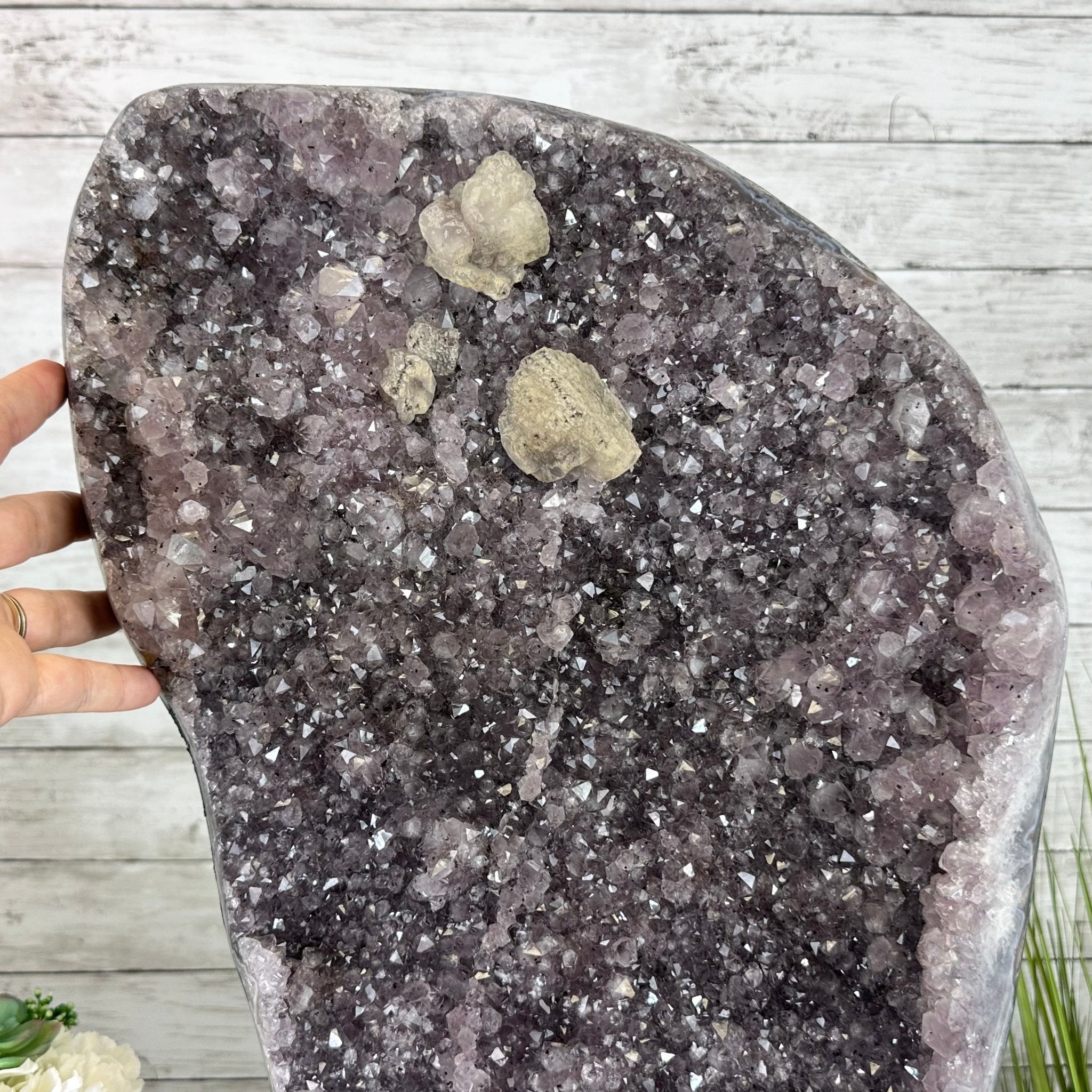 Standard Plus Quality Amethyst Crystal on Cement Base, 69.9 lbs and 22" Tall #5614-0097 - Brazil GemsBrazil GemsStandard Plus Quality Amethyst Crystal on Cement Base, 69.9 lbs and 22" Tall #5614-0097Clusters on Cement Bases5614-0097