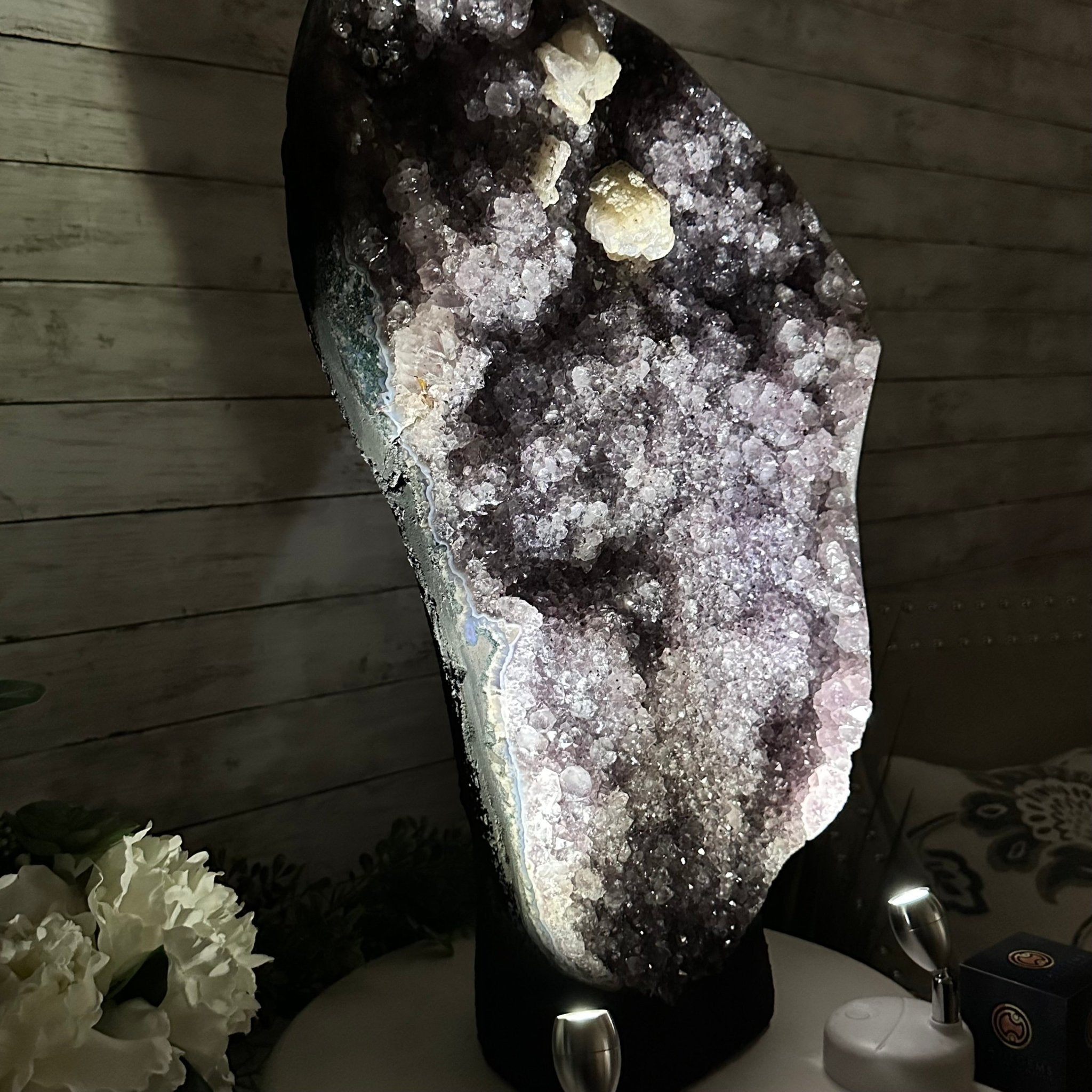 Standard Plus Quality Amethyst Crystal on Cement Base, 69.9 lbs and 22" Tall #5614-0097 - Brazil GemsBrazil GemsStandard Plus Quality Amethyst Crystal on Cement Base, 69.9 lbs and 22" Tall #5614-0097Clusters on Cement Bases5614-0097