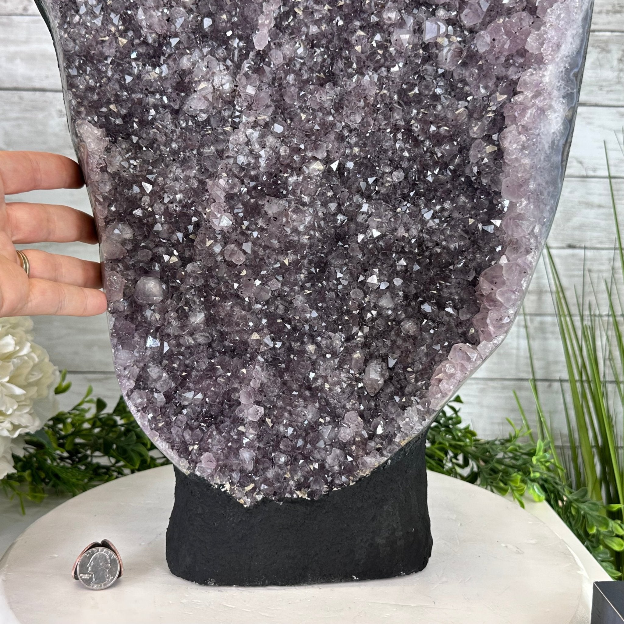 Standard Plus Quality Amethyst Crystal on Cement Base, 69.9 lbs and 22" Tall #5614-0097 - Brazil GemsBrazil GemsStandard Plus Quality Amethyst Crystal on Cement Base, 69.9 lbs and 22" Tall #5614-0097Clusters on Cement Bases5614-0097