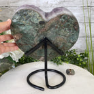Standard Plus Quality Amethyst Heart Geode, metal stand, 11.7 lbs & 11" Tall Model #5463-0232 by Brazil Gems - Brazil GemsBrazil GemsStandard Plus Quality Amethyst Heart Geode, metal stand, 11.7 lbs & 11" Tall Model #5463-0232 by Brazil GemsHearts5463-0232