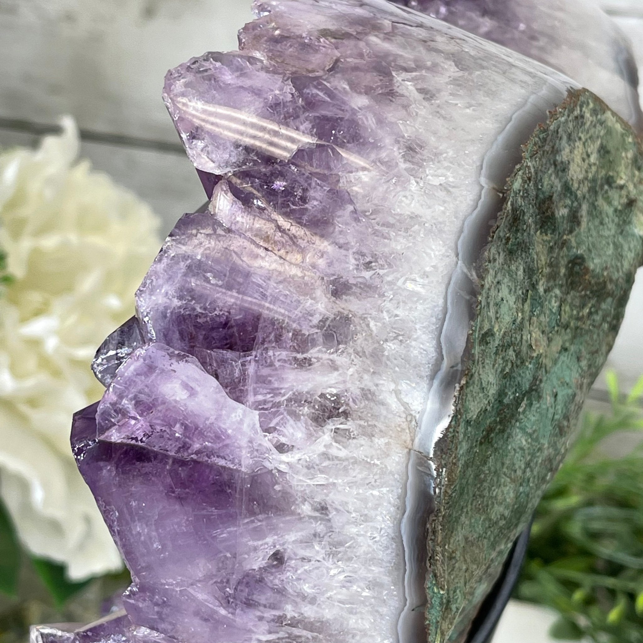 Standard Plus Quality Amethyst Heart Geode, metal stand, 11.7 lbs & 11" Tall Model #5463-0232 by Brazil Gems - Brazil GemsBrazil GemsStandard Plus Quality Amethyst Heart Geode, metal stand, 11.7 lbs & 11" Tall Model #5463-0232 by Brazil GemsHearts5463-0232