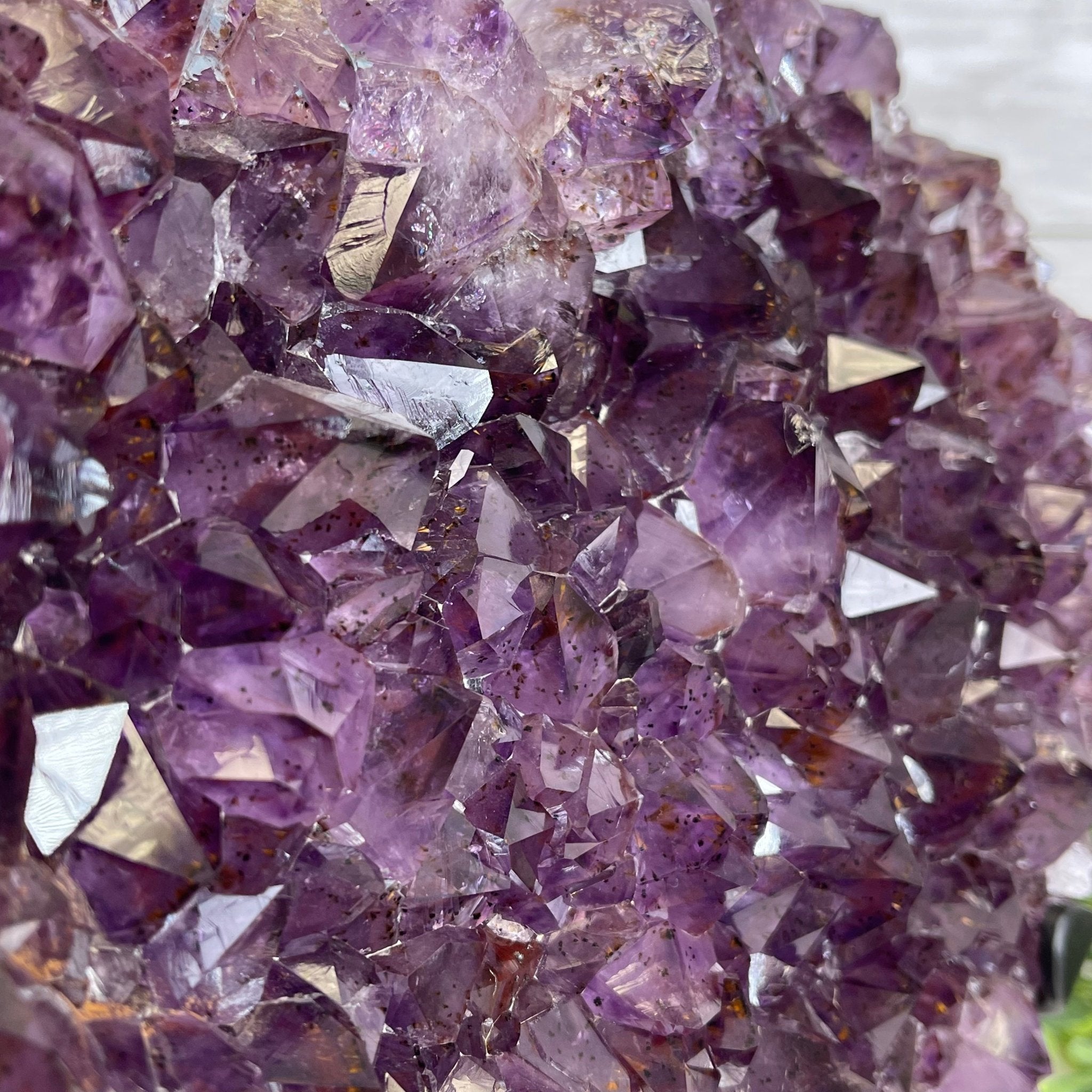 Standard Plus Quality Amethyst Heart Geode, metal stand, 11.9 lbs & 10" Tall Model #5463-0233 by Brazil Gems - Brazil GemsBrazil GemsStandard Plus Quality Amethyst Heart Geode, metal stand, 11.9 lbs & 10" Tall Model #5463-0233 by Brazil GemsHearts5463-0233