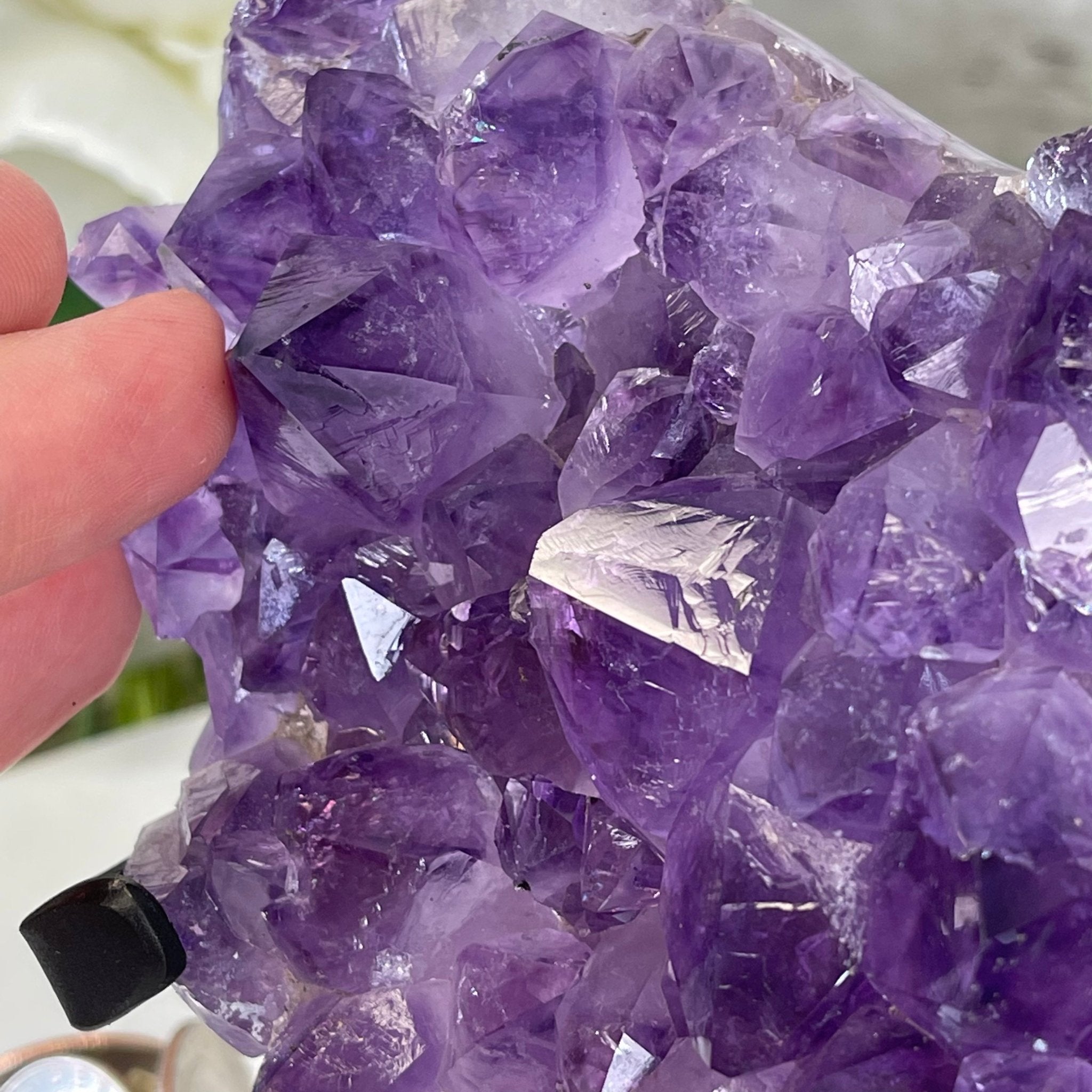 Standard Plus Quality Amethyst Heart Geode, metal stand, 2.4 lbs & 5.5" Tall Model #5463-0217 by Brazil Gems - Brazil GemsBrazil GemsStandard Plus Quality Amethyst Heart Geode, metal stand, 2.4 lbs & 5.5" Tall Model #5463-0217 by Brazil GemsHearts5463-0217