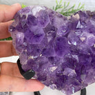 Standard Plus Quality Amethyst Heart Geode, metal stand, 2.4 lbs & 5.5" Tall Model #5463-0217 by Brazil Gems - Brazil GemsBrazil GemsStandard Plus Quality Amethyst Heart Geode, metal stand, 2.4 lbs & 5.5" Tall Model #5463-0217 by Brazil GemsHearts5463-0217