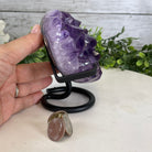 Standard Plus Quality Amethyst Heart Geode, metal stand, 2.4 lbs & 5.5" Tall Model #5463-0217 by Brazil Gems - Brazil GemsBrazil GemsStandard Plus Quality Amethyst Heart Geode, metal stand, 2.4 lbs & 5.5" Tall Model #5463-0217 by Brazil GemsHearts5463-0217