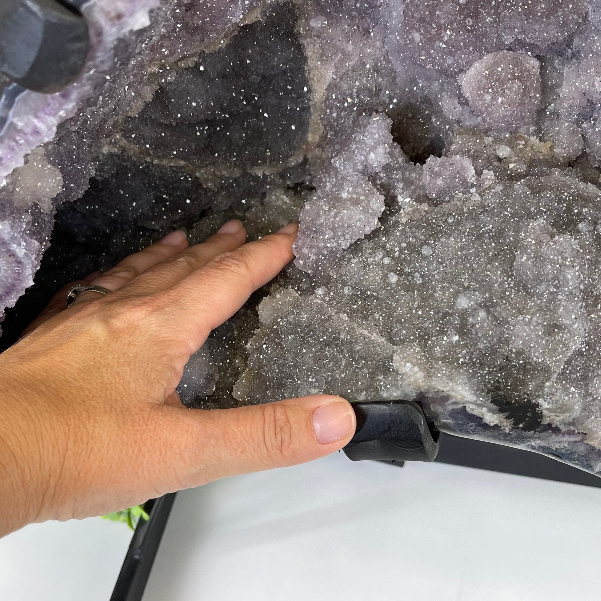 Standard Plus Quality Amethyst Wings on a Metal Stand, 88.2 lbs, 27.5" Tall #5493-0016 - Brazil GemsBrazil GemsStandard Plus Quality Amethyst Wings on a Metal Stand, 88.2 lbs, 27.5" Tall #5493-0016Amethyst Butterfly Wings5493-0016