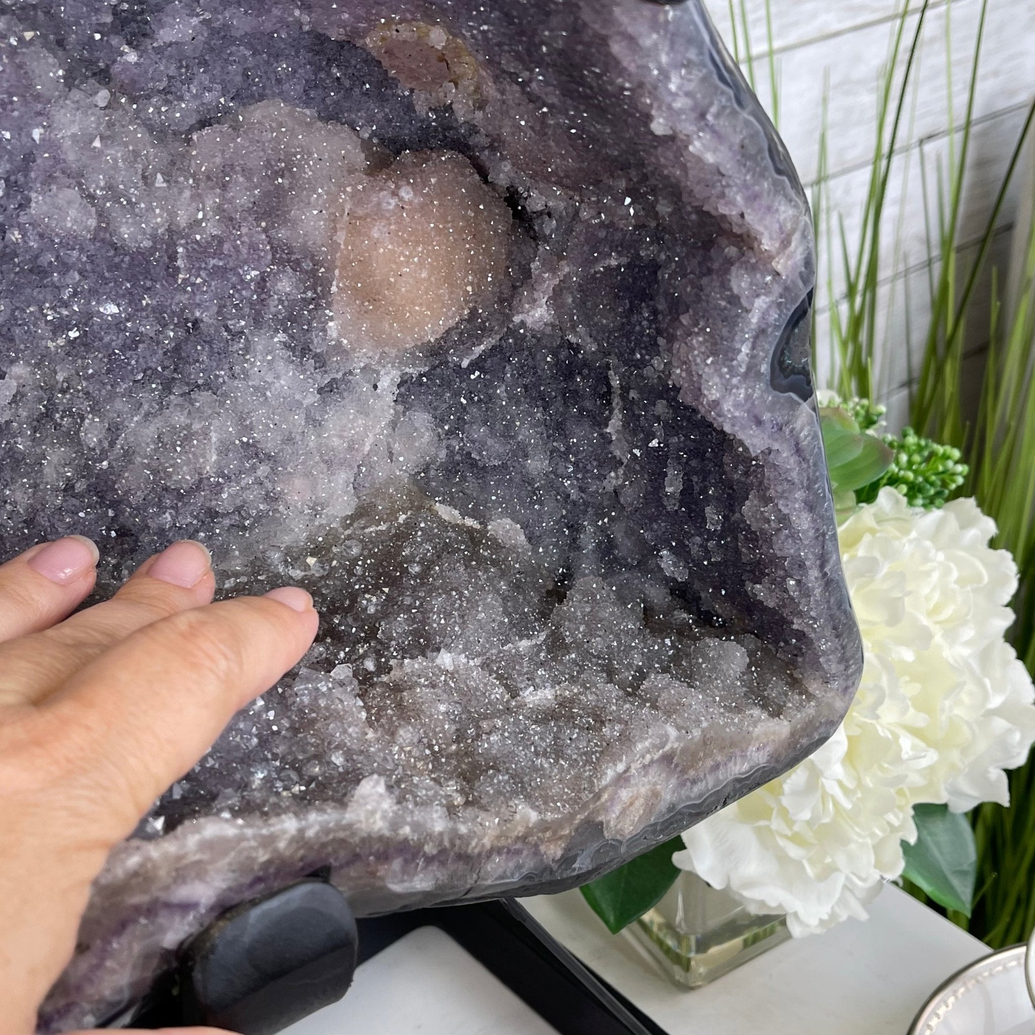 Standard Plus Quality Amethyst Wings on a Metal Stand, 88.2 lbs, 27.5" Tall #5493-0016 - Brazil GemsBrazil GemsStandard Plus Quality Amethyst Wings on a Metal Stand, 88.2 lbs, 27.5" Tall #5493-0016Amethyst Butterfly Wings5493-0016