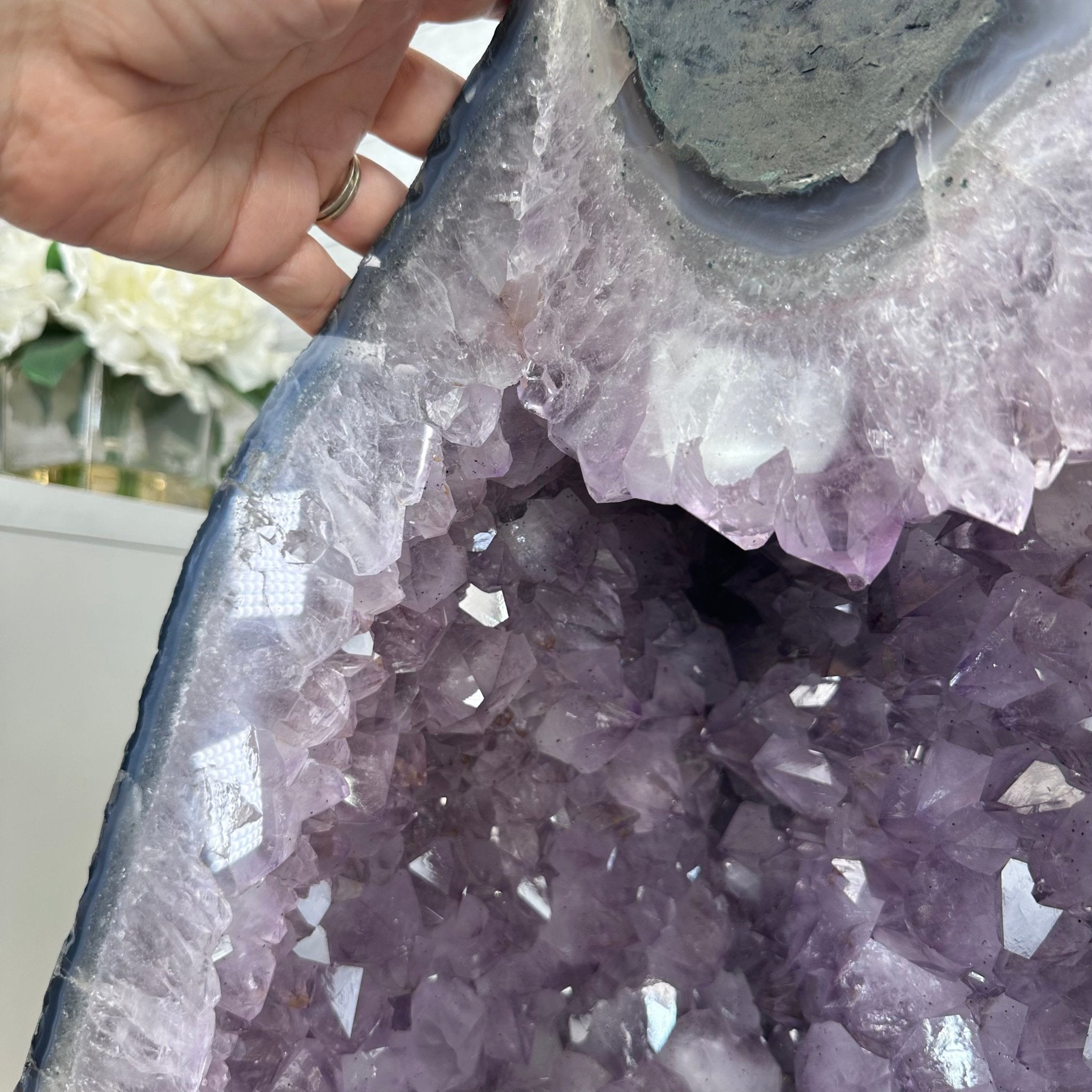 Standard Plus Quality Brazilian Amethyst Cathedral, 121.1 lbs & 18.5” tall Model #5601-0775 by Brazil Gems - Brazil GemsBrazil GemsStandard Plus Quality Brazilian Amethyst Cathedral, 121.1 lbs & 18.5” tall Model #5601-0775 by Brazil GemsCathedrals5601-0775