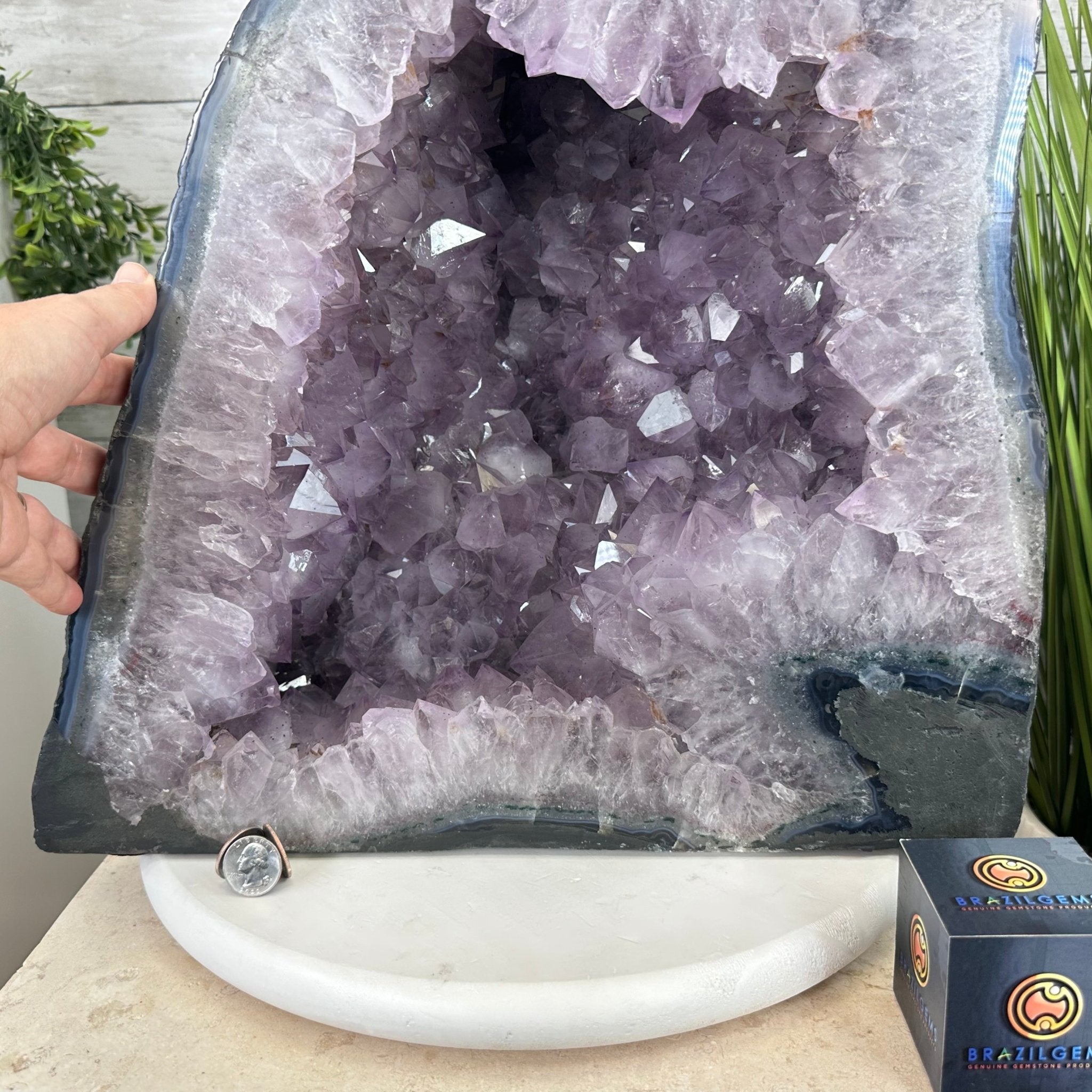 Standard Plus Quality Brazilian Amethyst Cathedral, 121.1 lbs & 18.5” tall Model #5601-0775 by Brazil Gems - Brazil GemsBrazil GemsStandard Plus Quality Brazilian Amethyst Cathedral, 121.1 lbs & 18.5” tall Model #5601-0775 by Brazil GemsCathedrals5601-0775