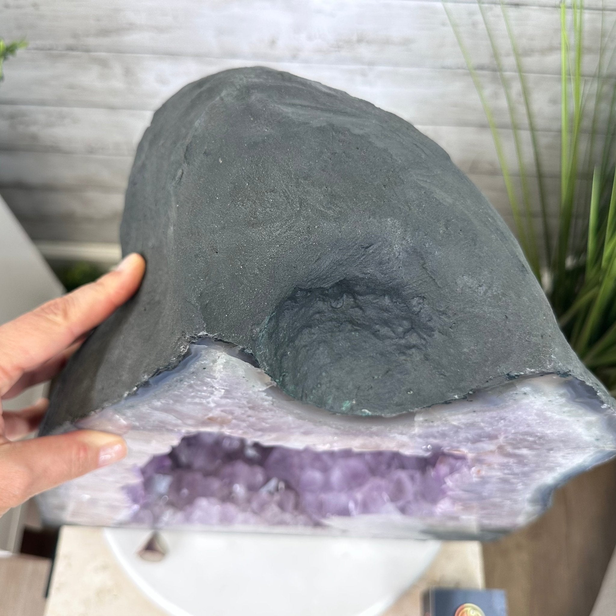 Standard Plus Quality Brazilian Amethyst Cathedral, 121.1 lbs & 18.5” tall Model #5601-0775 by Brazil Gems - Brazil GemsBrazil GemsStandard Plus Quality Brazilian Amethyst Cathedral, 121.1 lbs & 18.5” tall Model #5601-0775 by Brazil GemsCathedrals5601-0775