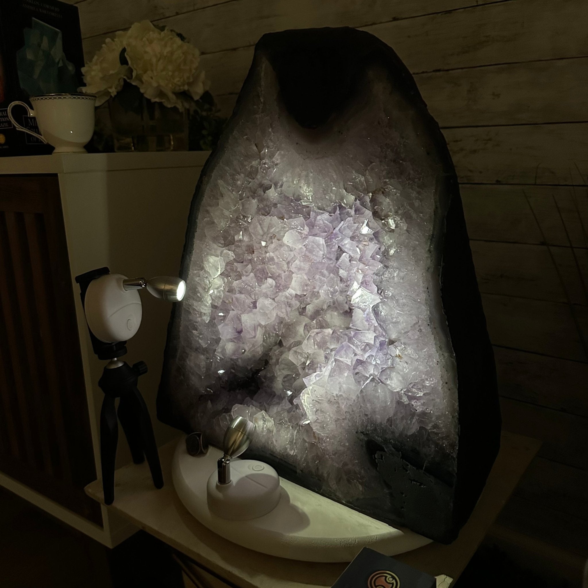 Standard Plus Quality Brazilian Amethyst Cathedral, 121.1 lbs & 18.5” tall Model #5601-0775 by Brazil Gems - Brazil GemsBrazil GemsStandard Plus Quality Brazilian Amethyst Cathedral, 121.1 lbs & 18.5” tall Model #5601-0775 by Brazil GemsCathedrals5601-0775