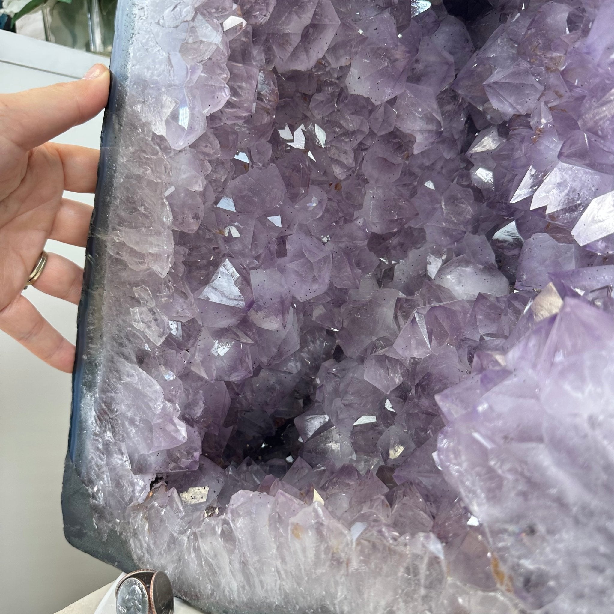 Standard Plus Quality Brazilian Amethyst Cathedral, 121.1 lbs & 18.5” tall Model #5601-0775 by Brazil Gems - Brazil GemsBrazil GemsStandard Plus Quality Brazilian Amethyst Cathedral, 121.1 lbs & 18.5” tall Model #5601-0775 by Brazil GemsCathedrals5601-0775