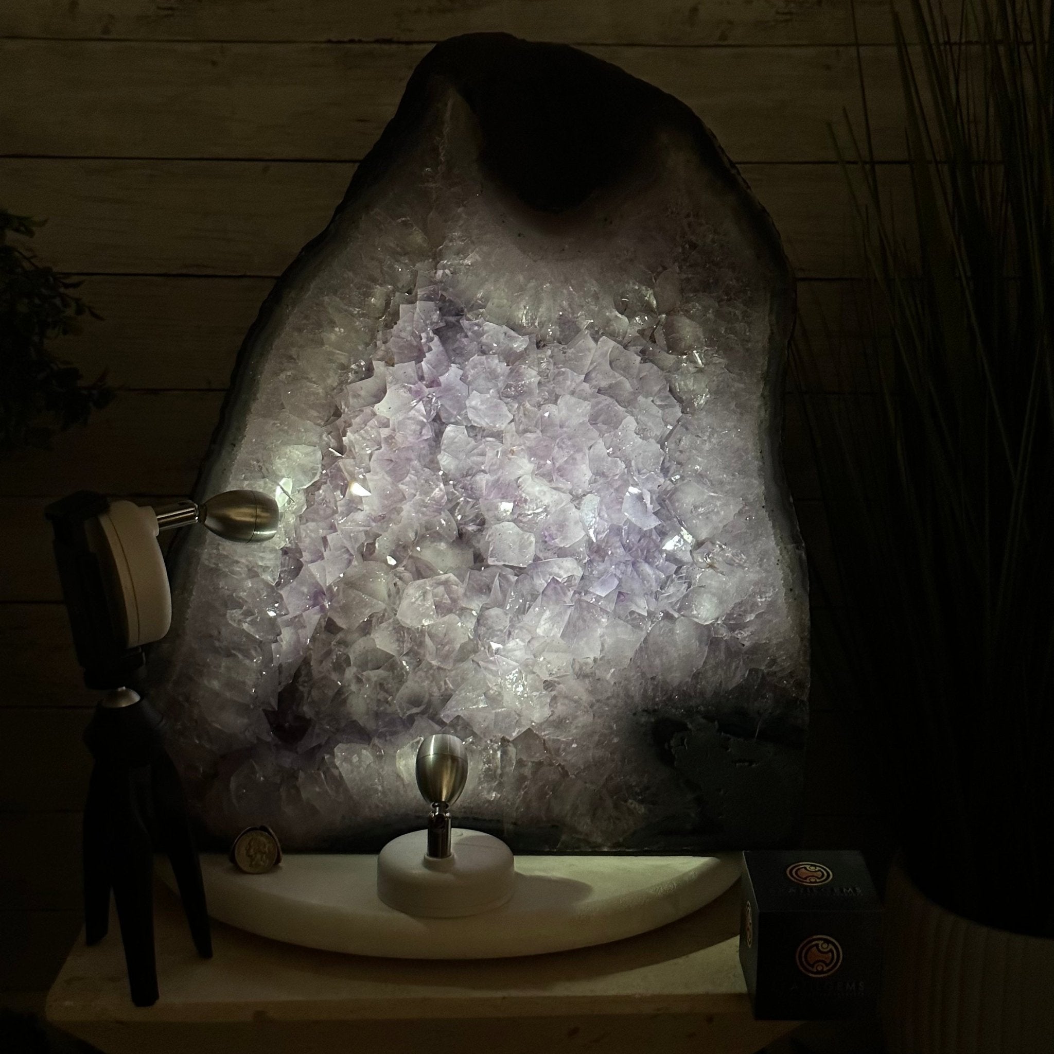 Standard Plus Quality Brazilian Amethyst Cathedral, 121.1 lbs & 18.5” tall Model #5601-0775 by Brazil Gems - Brazil GemsBrazil GemsStandard Plus Quality Brazilian Amethyst Cathedral, 121.1 lbs & 18.5” tall Model #5601-0775 by Brazil GemsCathedrals5601-0775