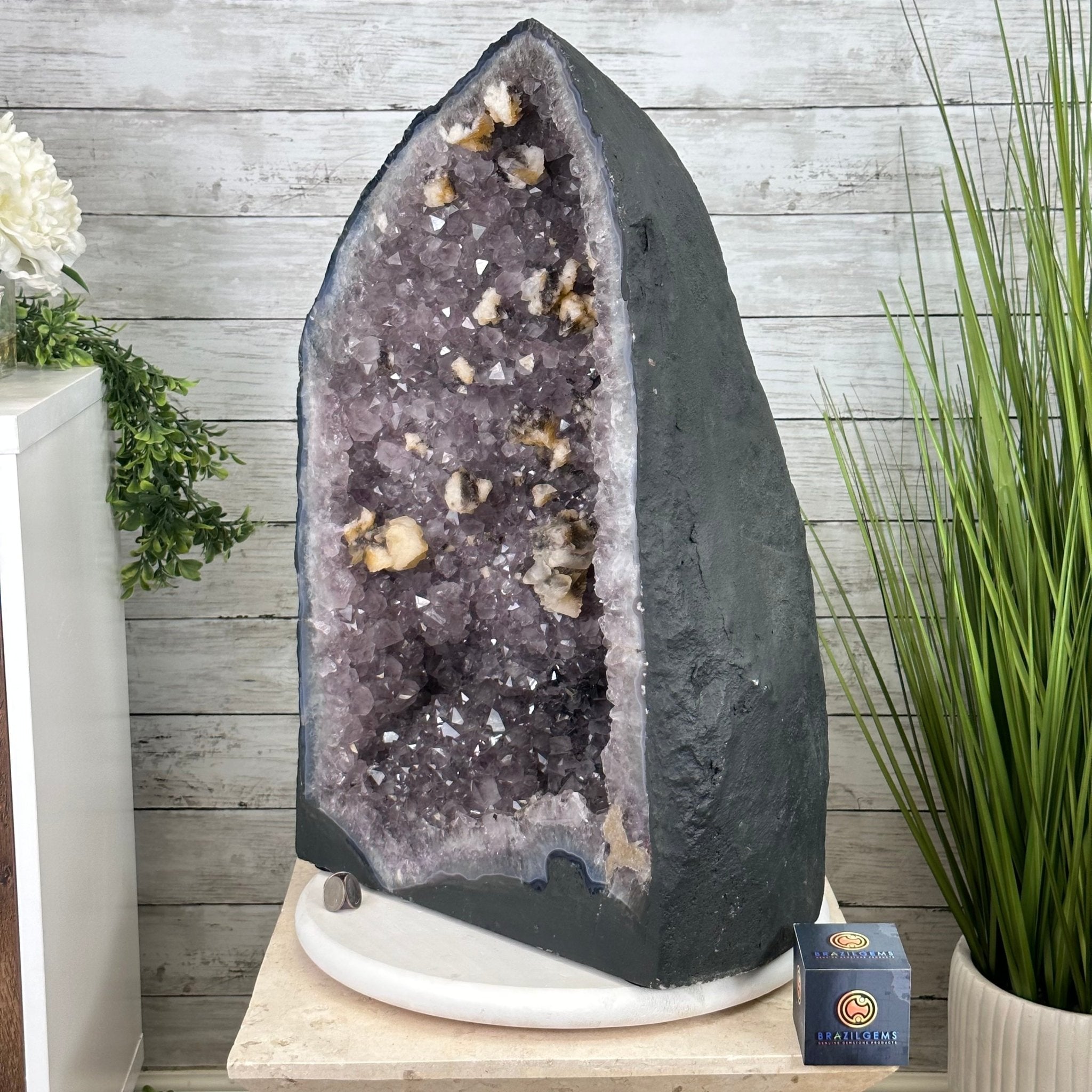 Standard Plus Quality Brazilian Amethyst Cathedral, 132.4 lbs & 23.5” tall Model #5601-0777 by Brazil Gems - Brazil GemsBrazil GemsStandard Plus Quality Brazilian Amethyst Cathedral, 132.4 lbs & 23.5” tall Model #5601-0777 by Brazil GemsCathedrals5601-0777