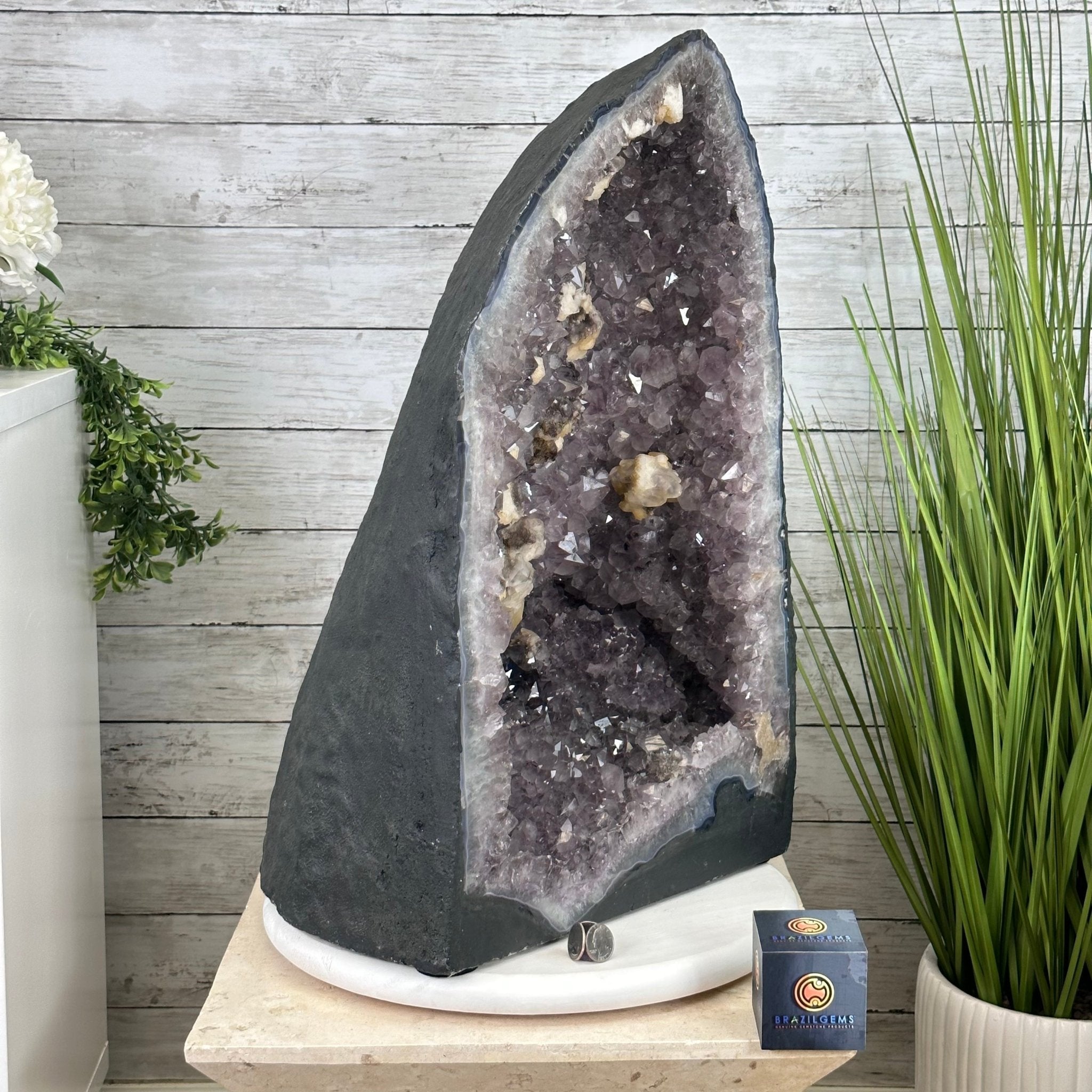 Standard Plus Quality Brazilian Amethyst Cathedral, 132.4 lbs & 23.5” tall Model #5601-0777 by Brazil Gems - Brazil GemsBrazil GemsStandard Plus Quality Brazilian Amethyst Cathedral, 132.4 lbs & 23.5” tall Model #5601-0777 by Brazil GemsCathedrals5601-0777