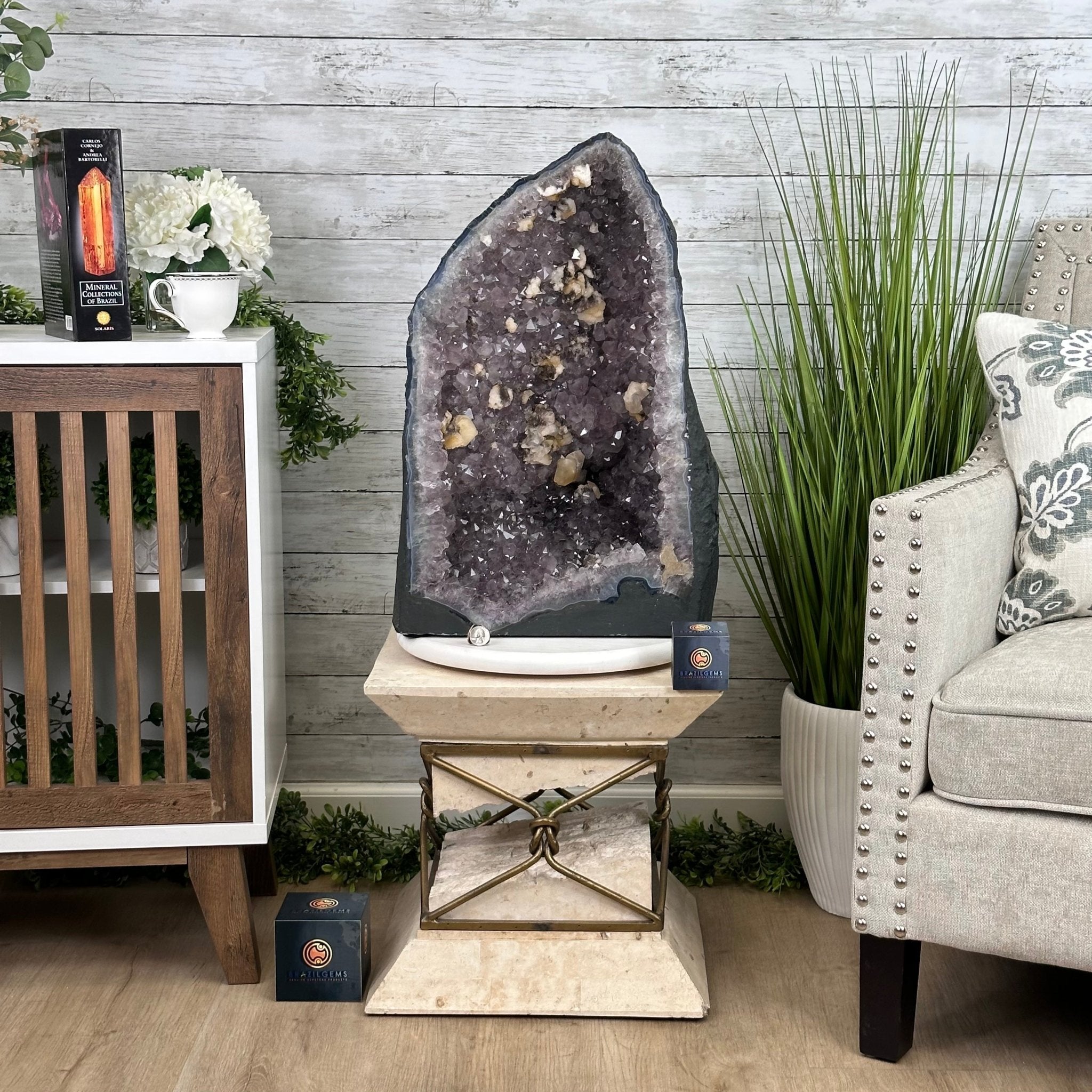 Standard Plus Quality Brazilian Amethyst Cathedral, 132.4 lbs & 23.5” tall Model #5601-0777 by Brazil Gems - Brazil GemsBrazil GemsStandard Plus Quality Brazilian Amethyst Cathedral, 132.4 lbs & 23.5” tall Model #5601-0777 by Brazil GemsCathedrals5601-0777