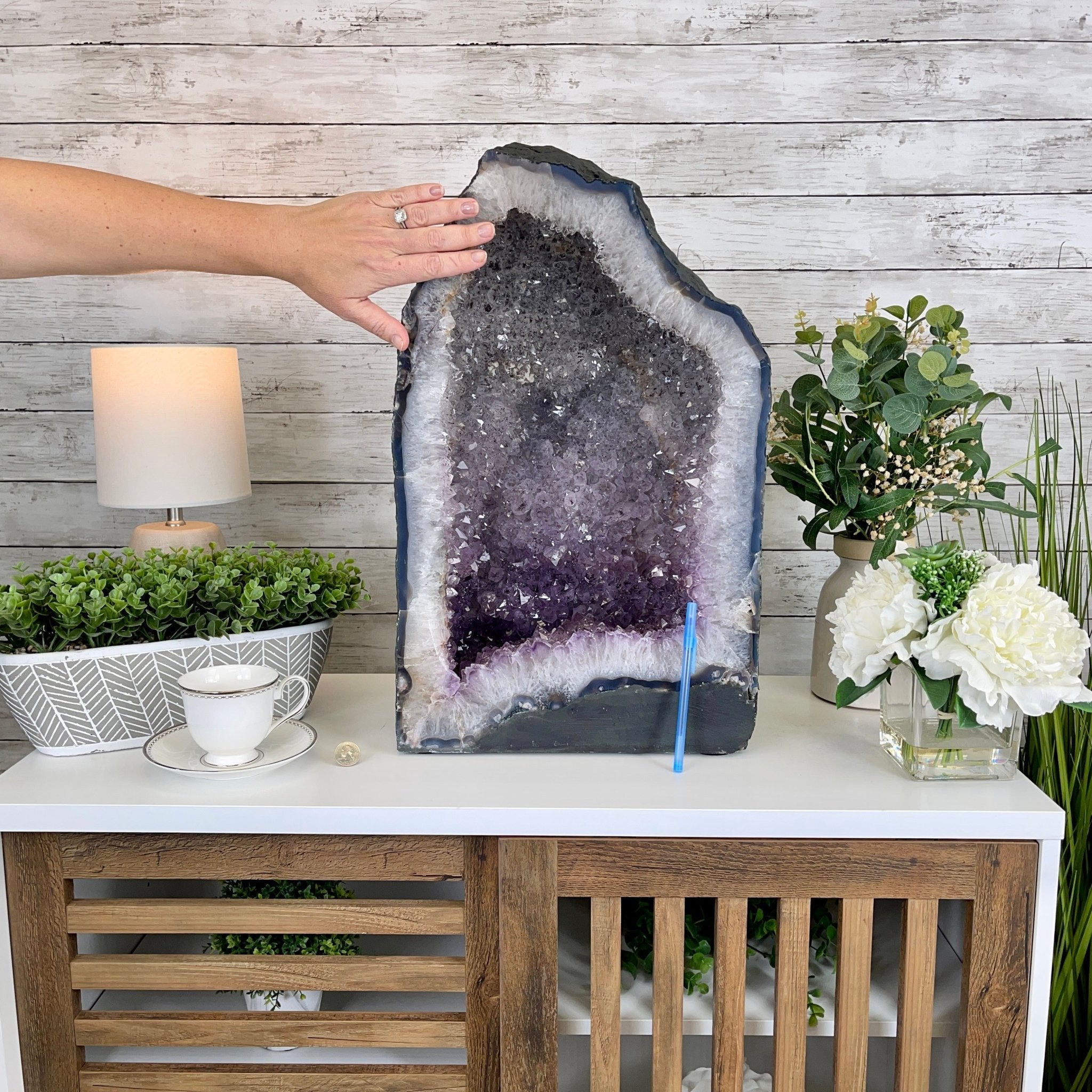 Standard Plus Quality Brazilian Amethyst Cathedral, 22” tall & 112.5 lbs #5601-0359 by Brazil Gems - Brazil GemsBrazil GemsStandard Plus Quality Brazilian Amethyst Cathedral, 22” tall & 112.5 lbs #5601-0359 by Brazil GemsCathedrals5601-0359