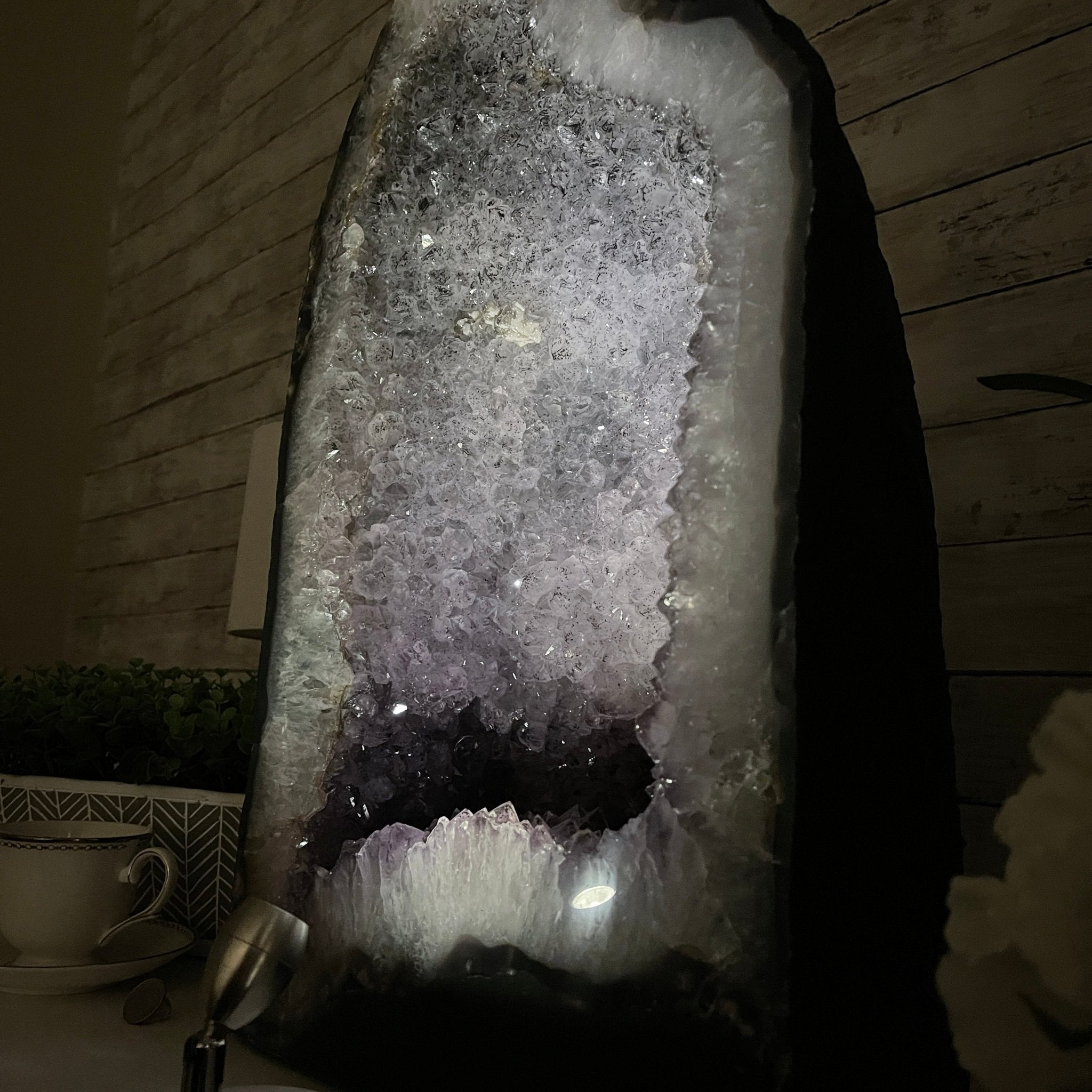 Standard Plus Quality Brazilian Amethyst Cathedral, 22” tall & 112.5 lbs #5601-0359 by Brazil Gems - Brazil GemsBrazil GemsStandard Plus Quality Brazilian Amethyst Cathedral, 22” tall & 112.5 lbs #5601-0359 by Brazil GemsCathedrals5601-0359