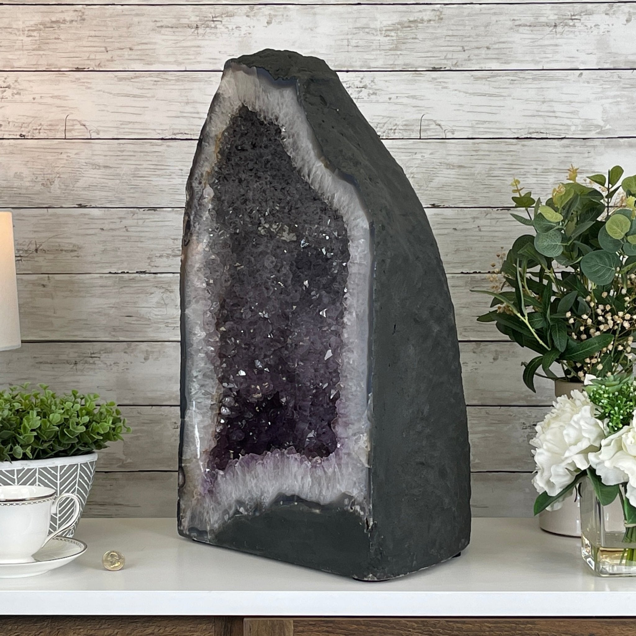 Standard Plus Quality Brazilian Amethyst Cathedral, 22” tall & 112.5 lbs #5601-0359 by Brazil Gems - Brazil GemsBrazil GemsStandard Plus Quality Brazilian Amethyst Cathedral, 22” tall & 112.5 lbs #5601-0359 by Brazil GemsCathedrals5601-0359