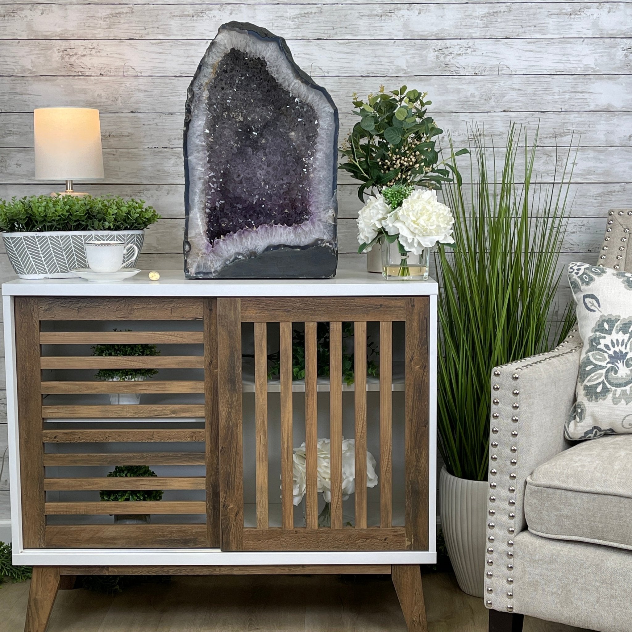 Standard Plus Quality Brazilian Amethyst Cathedral, 22” tall & 112.5 lbs #5601-0359 by Brazil Gems - Brazil GemsBrazil GemsStandard Plus Quality Brazilian Amethyst Cathedral, 22” tall & 112.5 lbs #5601-0359 by Brazil GemsCathedrals5601-0359