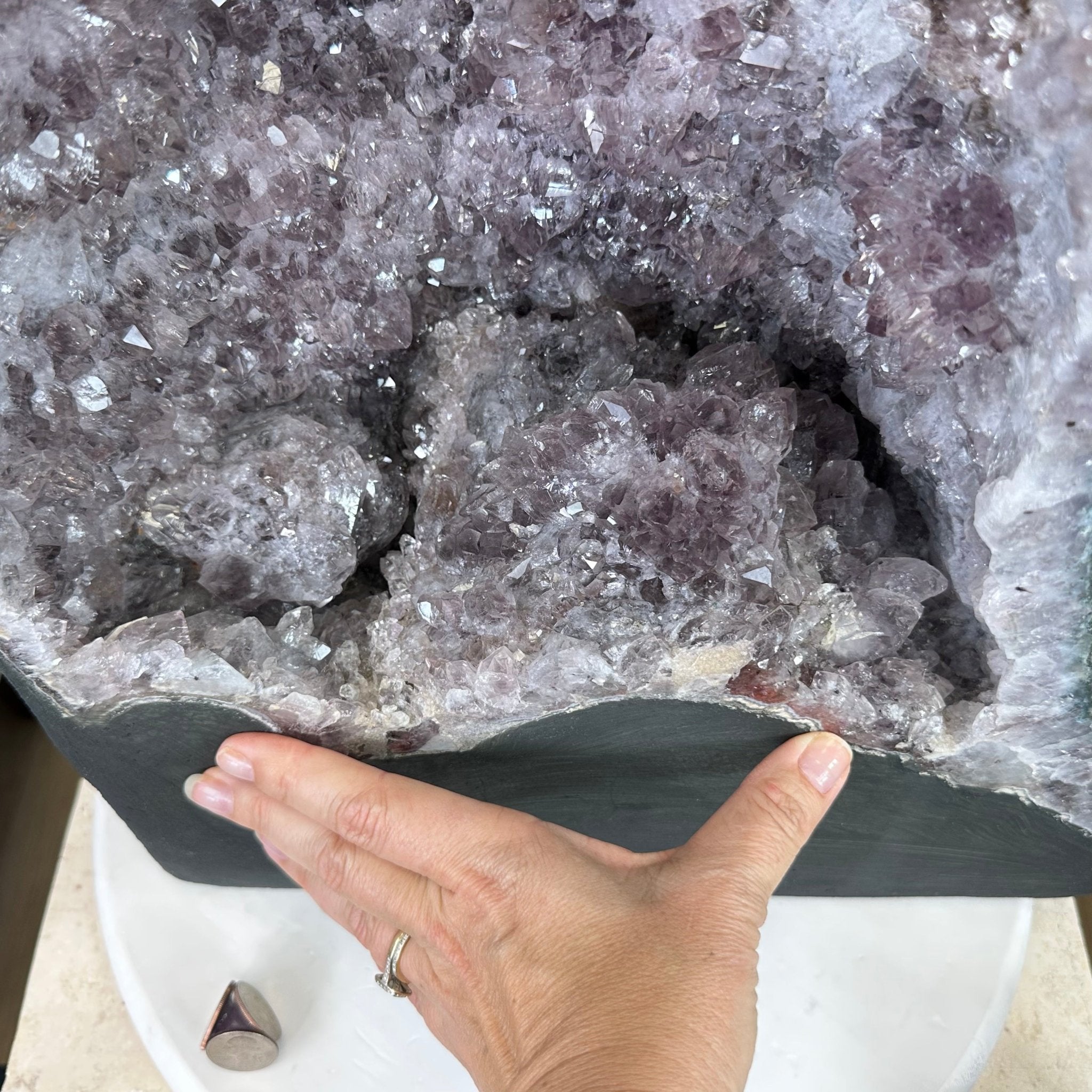 Standard Plus Quality Brazilian Amethyst Cathedral, 95.9 lbs & 25.2” tall Model #5601-0743 by Brazil Gems - Brazil GemsBrazil GemsStandard Plus Quality Brazilian Amethyst Cathedral, 95.9 lbs & 25.2” tall Model #5601-0743 by Brazil GemsCathedrals5601-0743