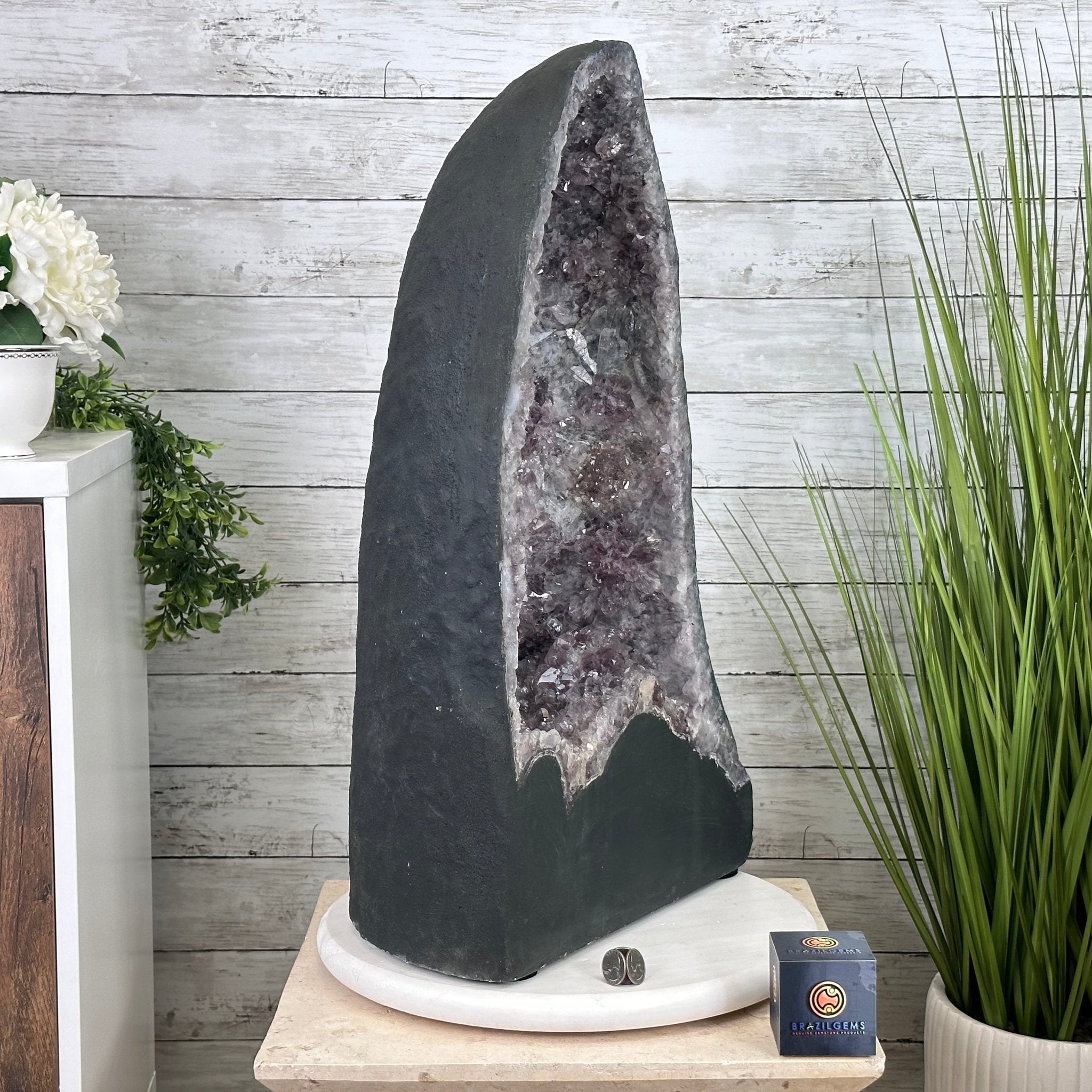 Standard Plus Quality Brazilian Amethyst Cathedral, 95.9 lbs & 25.2” tall Model #5601-0743 by Brazil Gems - Brazil GemsBrazil GemsStandard Plus Quality Brazilian Amethyst Cathedral, 95.9 lbs & 25.2” tall Model #5601-0743 by Brazil GemsCathedrals5601-0743