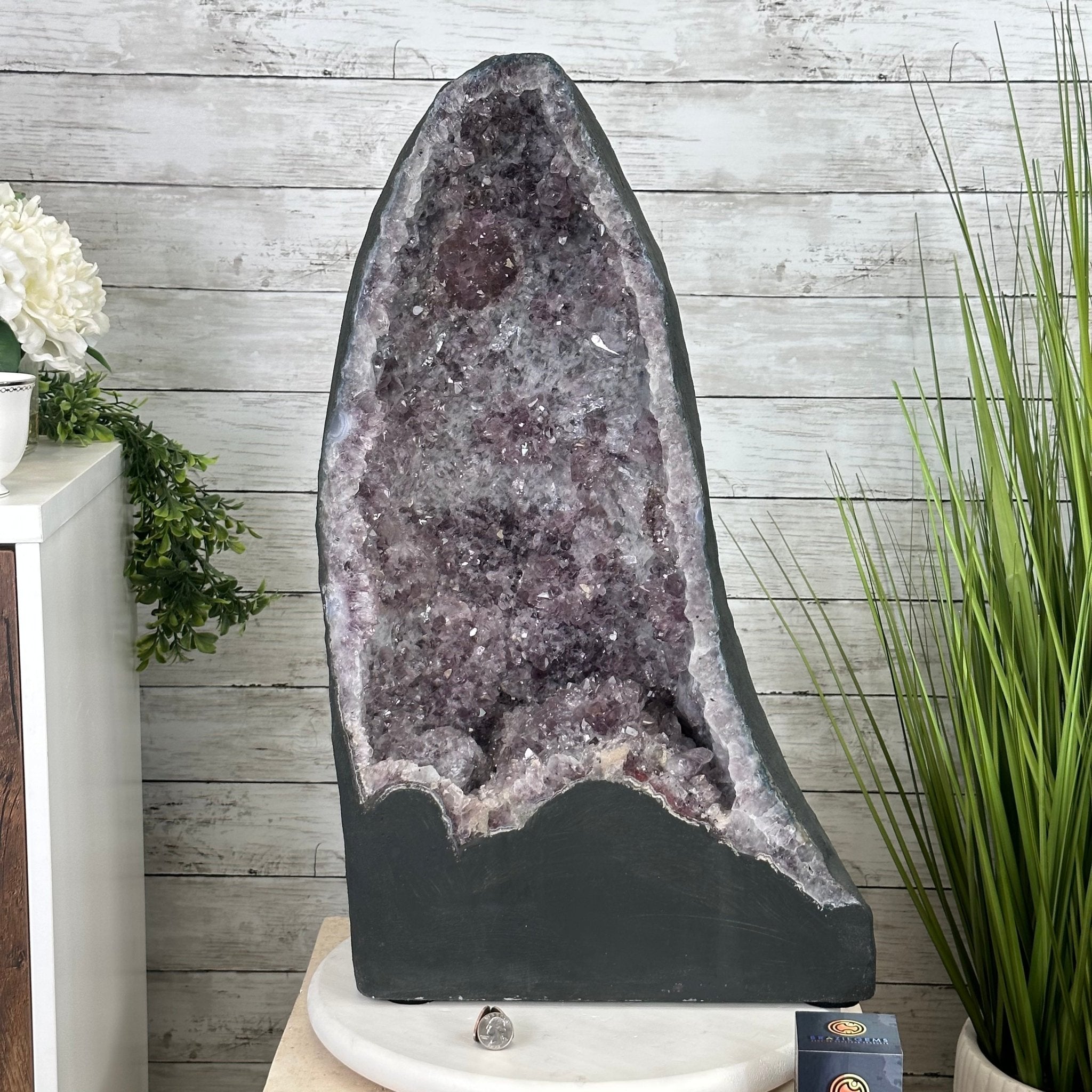 Standard Plus Quality Brazilian Amethyst Cathedral, 95.9 lbs & 25.2” tall Model #5601-0743 by Brazil Gems - Brazil GemsBrazil GemsStandard Plus Quality Brazilian Amethyst Cathedral, 95.9 lbs & 25.2” tall Model #5601-0743 by Brazil GemsCathedrals5601-0743