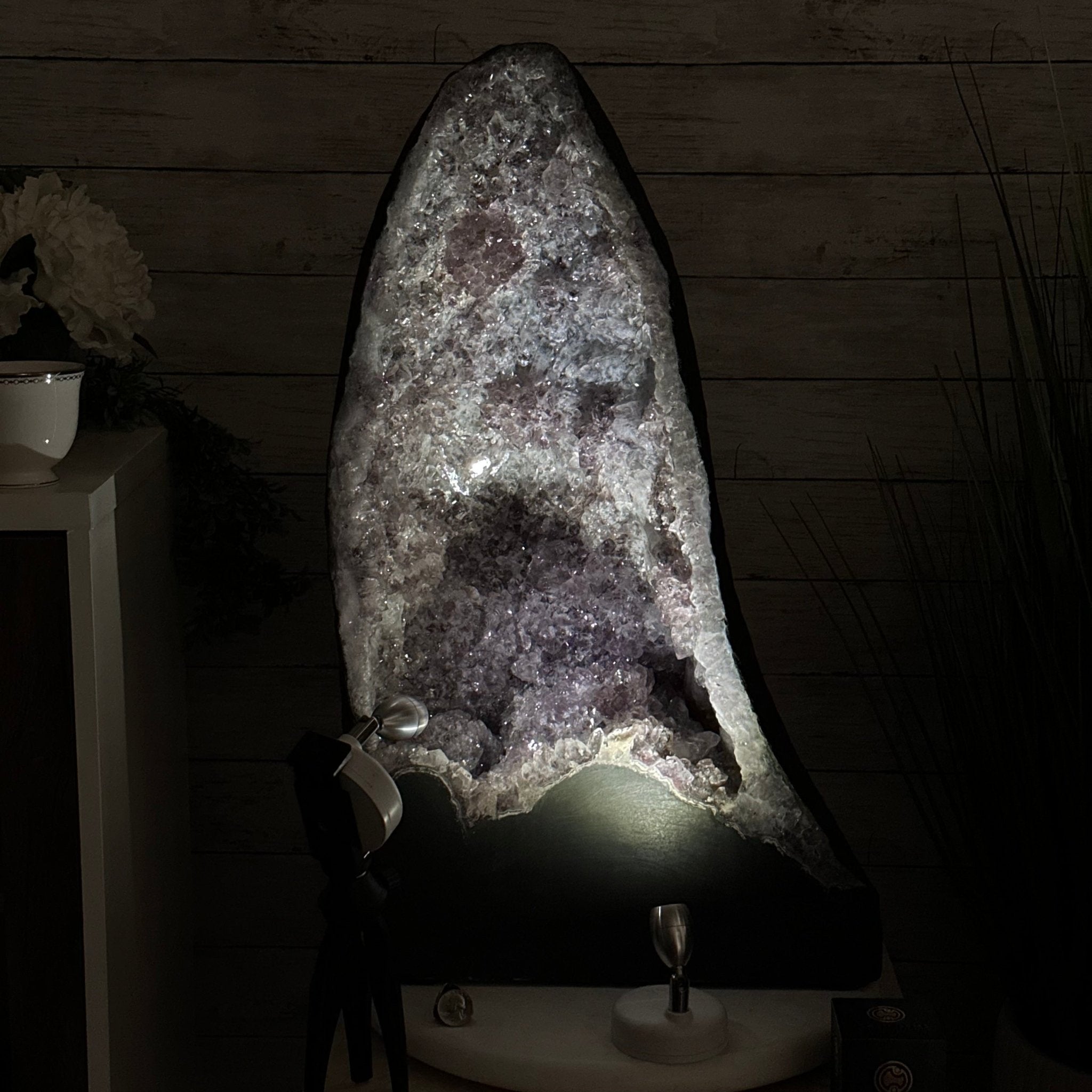 Standard Plus Quality Brazilian Amethyst Cathedral, 95.9 lbs & 25.2” tall Model #5601-0743 by Brazil Gems - Brazil GemsBrazil GemsStandard Plus Quality Brazilian Amethyst Cathedral, 95.9 lbs & 25.2” tall Model #5601-0743 by Brazil GemsCathedrals5601-0743