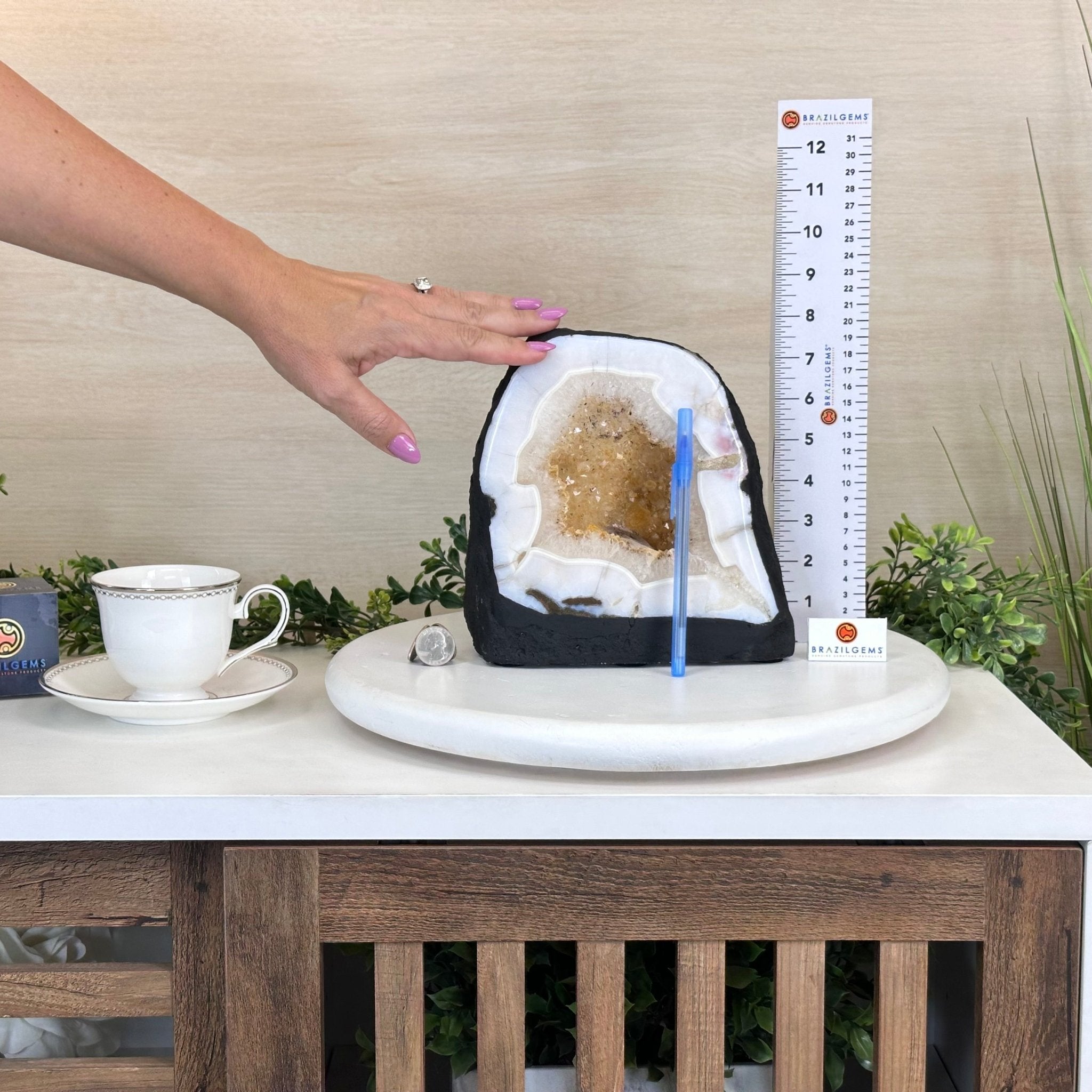 Standard Plus Quality Citrine Cathedral, 13.9 lbs & 7.9" Tall 5603 - 0354 - Brazil GemsBrazil GemsStandard Plus Quality Citrine Cathedral, 13.9 lbs & 7.9" Tall 5603 - 0354Cathedrals5603 - 0354