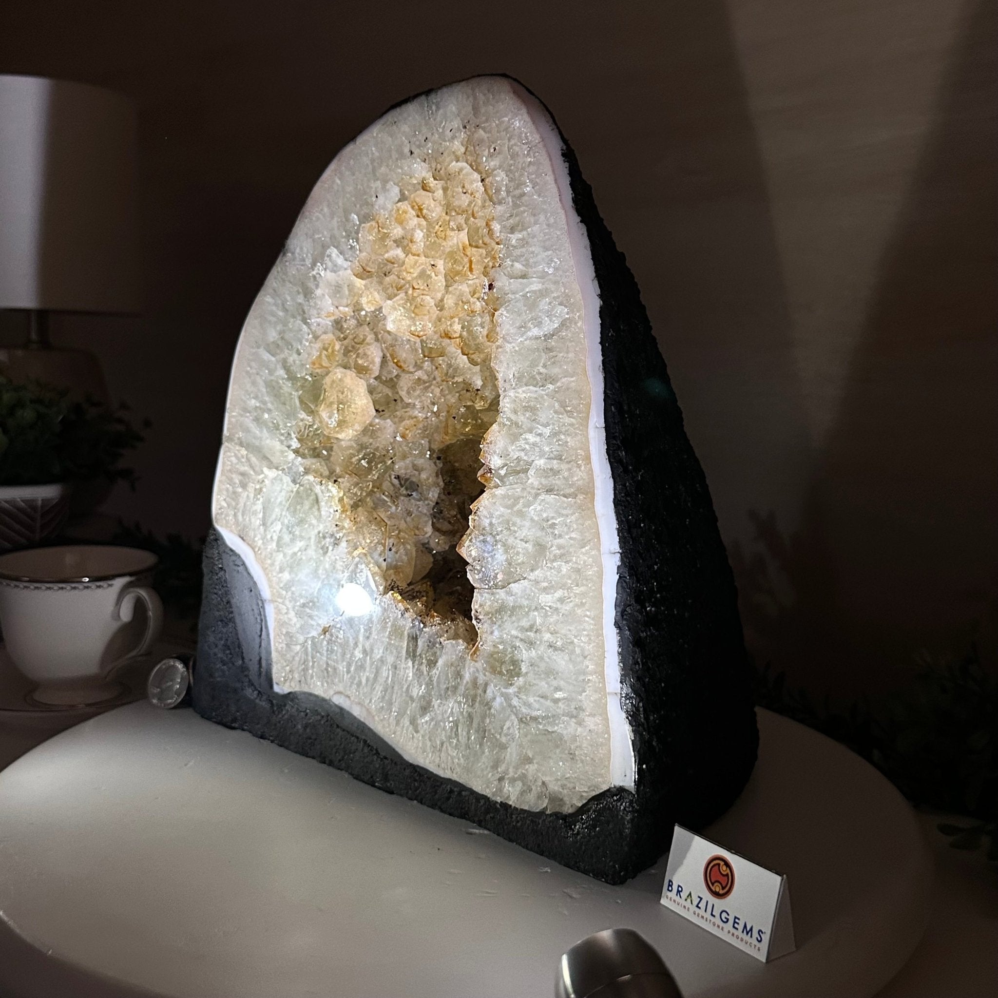 Standard Plus Quality Citrine Cathedral, 26.9 lbs & 10.6" Tall 5603 - 0357 - Brazil GemsBrazil GemsStandard Plus Quality Citrine Cathedral, 26.9 lbs & 10.6" Tall 5603 - 0357Cathedrals5603 - 0357