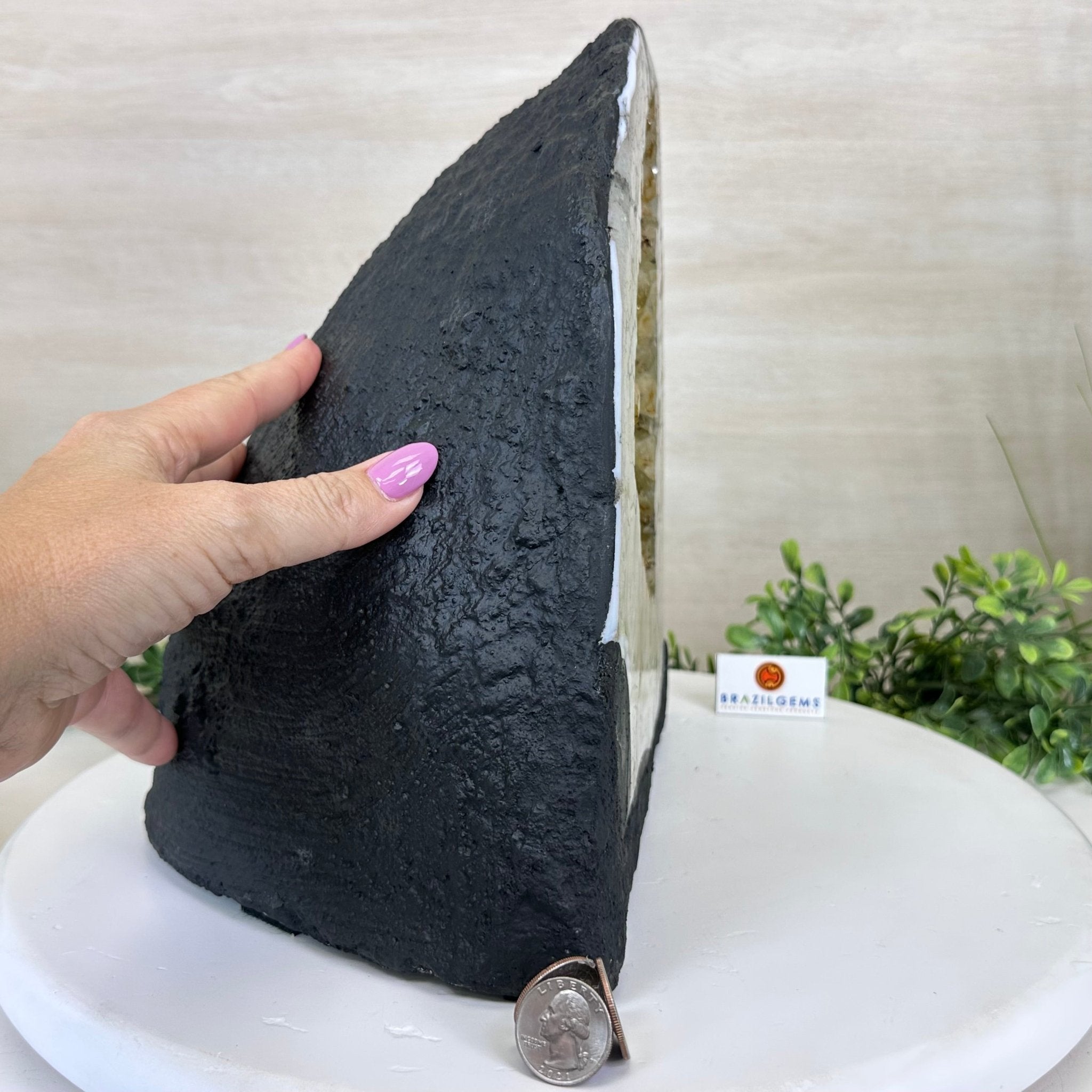 Standard Plus Quality Citrine Cathedral, 26.9 lbs & 10.6" Tall 5603 - 0357 - Brazil GemsBrazil GemsStandard Plus Quality Citrine Cathedral, 26.9 lbs & 10.6" Tall 5603 - 0357Cathedrals5603 - 0357
