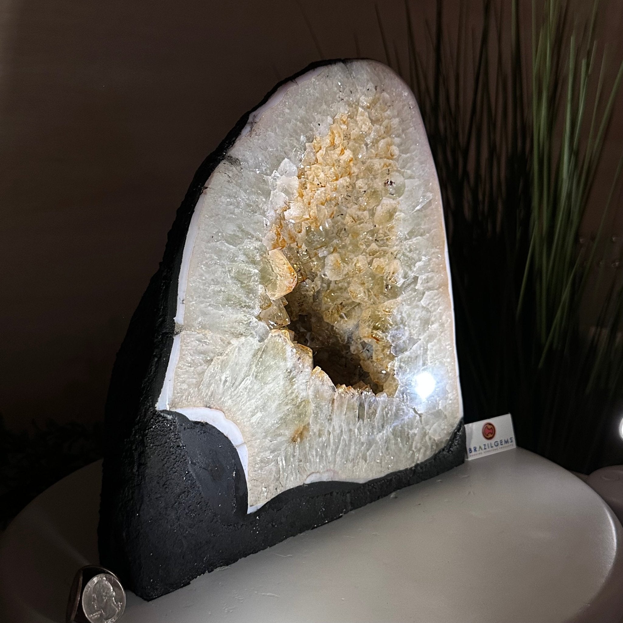 Standard Plus Quality Citrine Cathedral, 26.9 lbs & 10.6" Tall 5603 - 0357 - Brazil GemsBrazil GemsStandard Plus Quality Citrine Cathedral, 26.9 lbs & 10.6" Tall 5603 - 0357Cathedrals5603 - 0357