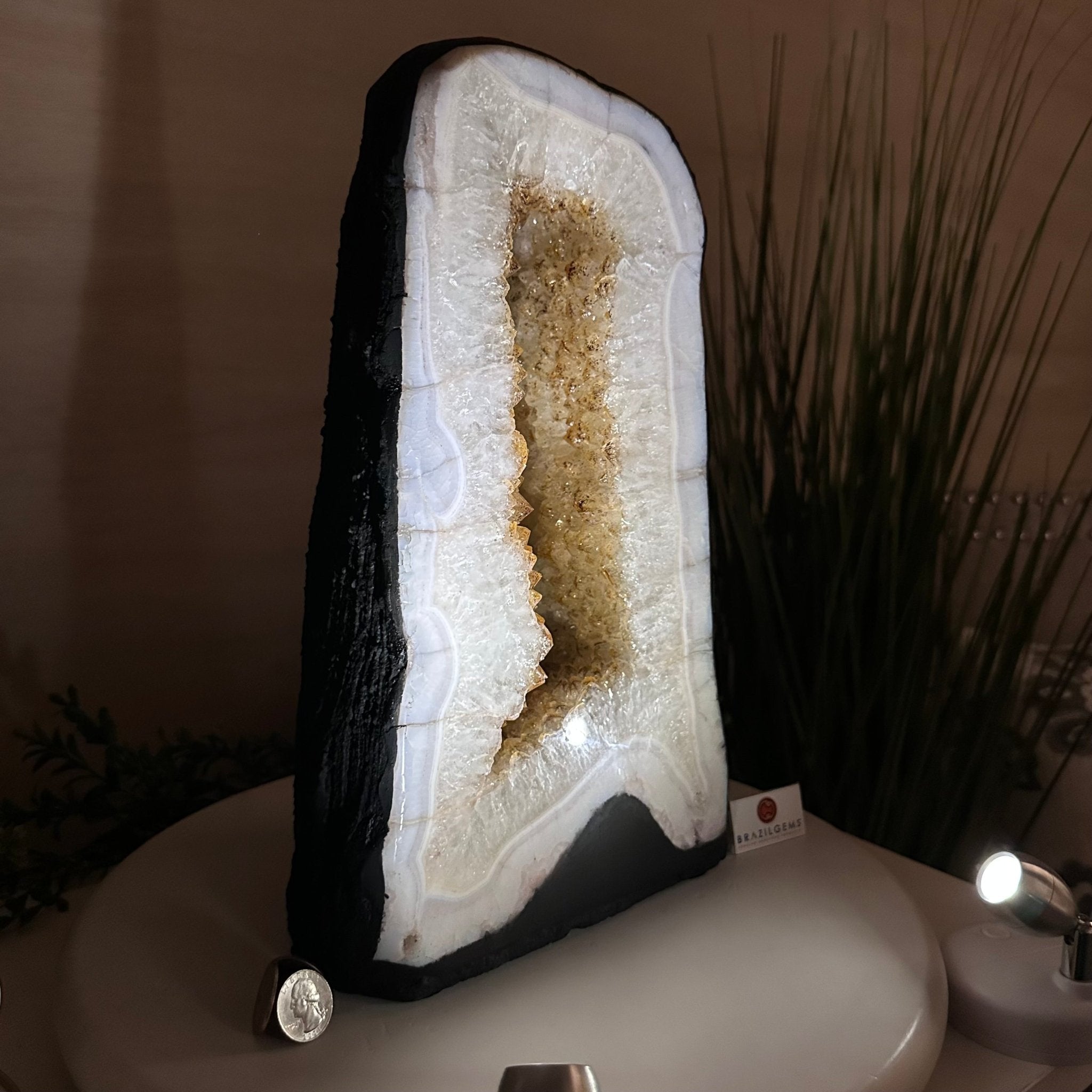 Standard Plus Quality Citrine Cathedral, 31.9 lbs & 13.9" Tall 5603 - 0359 - Brazil GemsBrazil GemsStandard Plus Quality Citrine Cathedral, 31.9 lbs & 13.9" Tall 5603 - 0359Cathedrals5603 - 0359