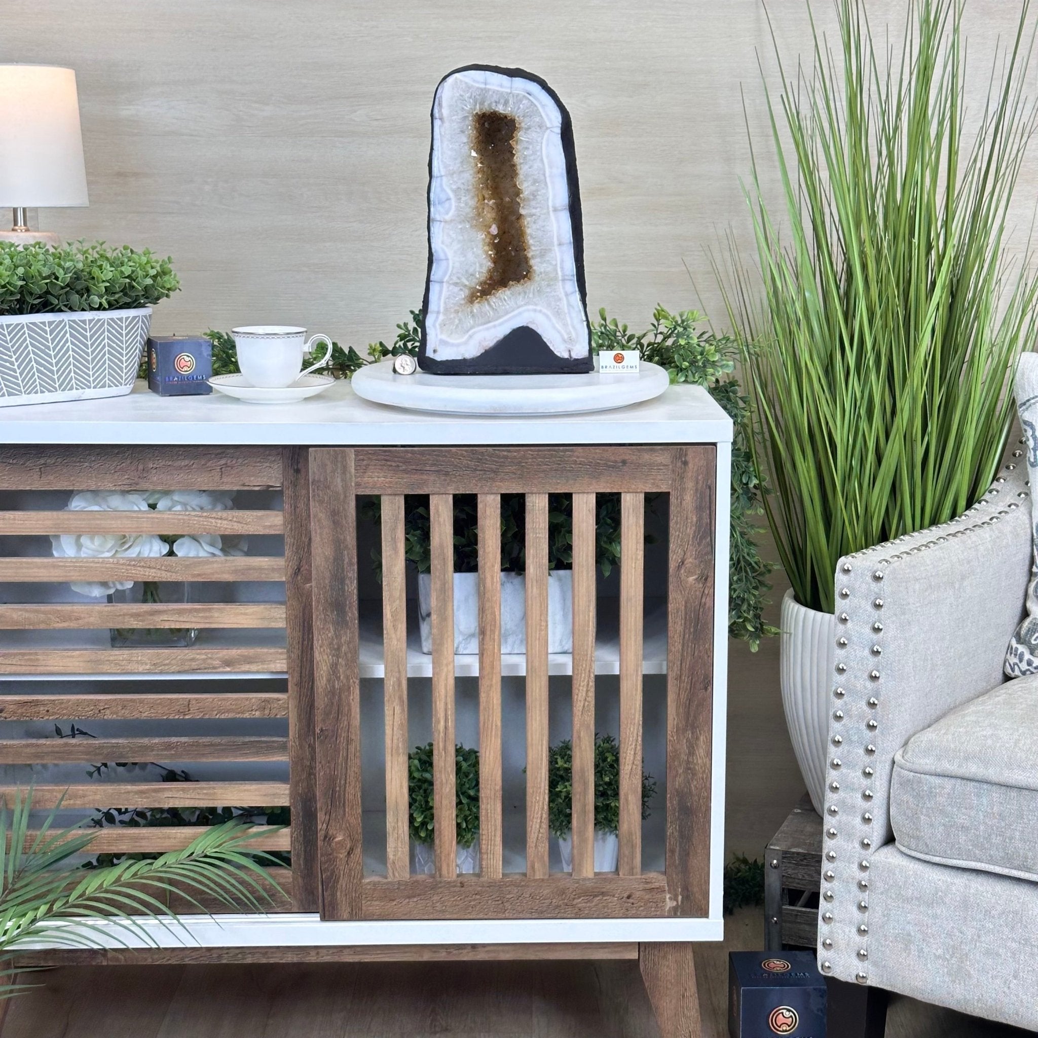 Standard Plus Quality Citrine Cathedral, 31.9 lbs & 13.9" Tall 5603 - 0359 - Brazil GemsBrazil GemsStandard Plus Quality Citrine Cathedral, 31.9 lbs & 13.9" Tall 5603 - 0359Cathedrals5603 - 0359