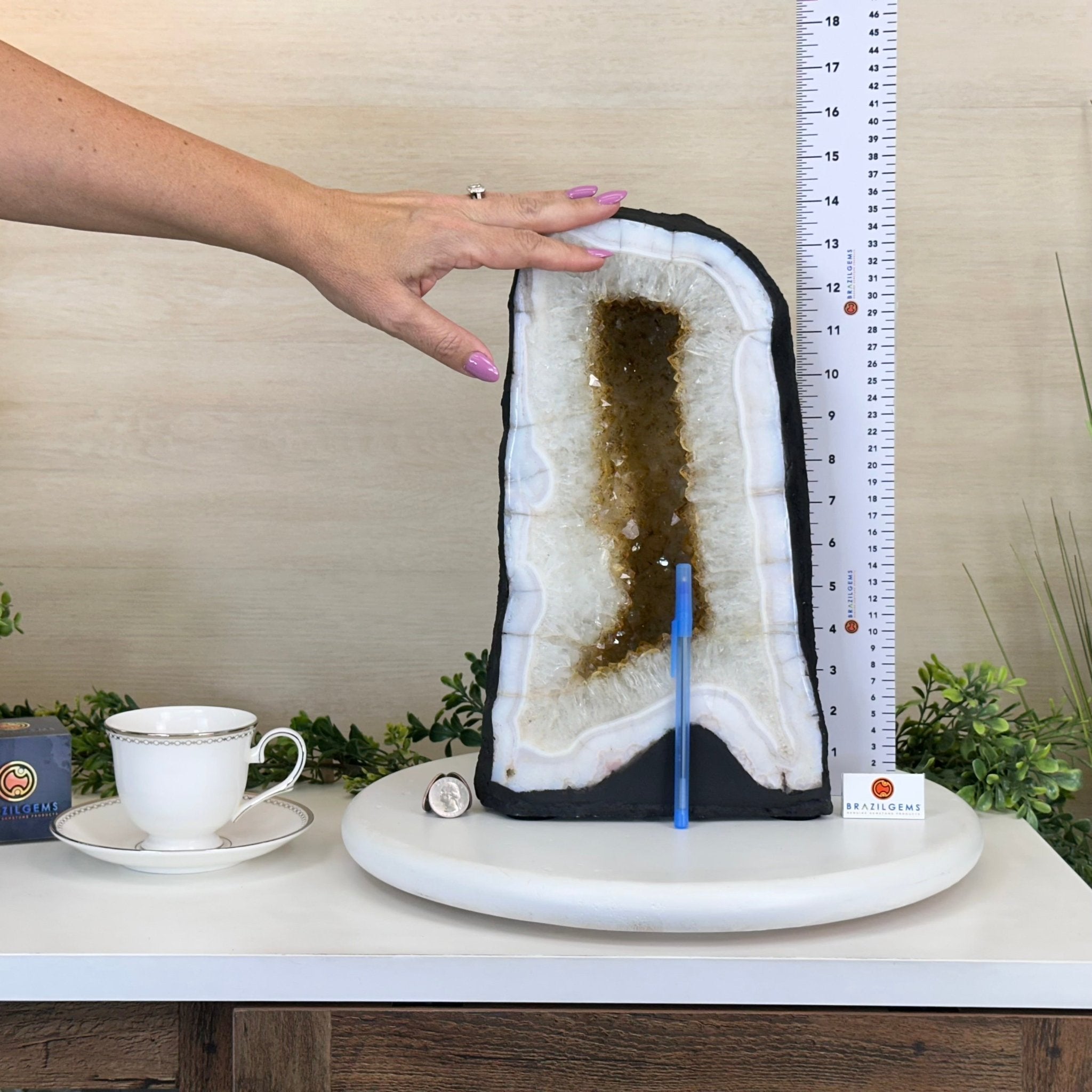 Standard Plus Quality Citrine Cathedral, 31.9 lbs & 13.9" Tall 5603 - 0359 - Brazil GemsBrazil GemsStandard Plus Quality Citrine Cathedral, 31.9 lbs & 13.9" Tall 5603 - 0359Cathedrals5603 - 0359