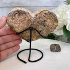 Standard Plus Quality Citrine Heart Geode, metal stand, 1 lbs & 5" Tall Model #5465-0015 by Brazil Gems - Brazil GemsBrazil GemsStandard Plus Quality Citrine Heart Geode, metal stand, 1 lbs & 5" Tall Model #5465-0015 by Brazil GemsHearts5465-0015