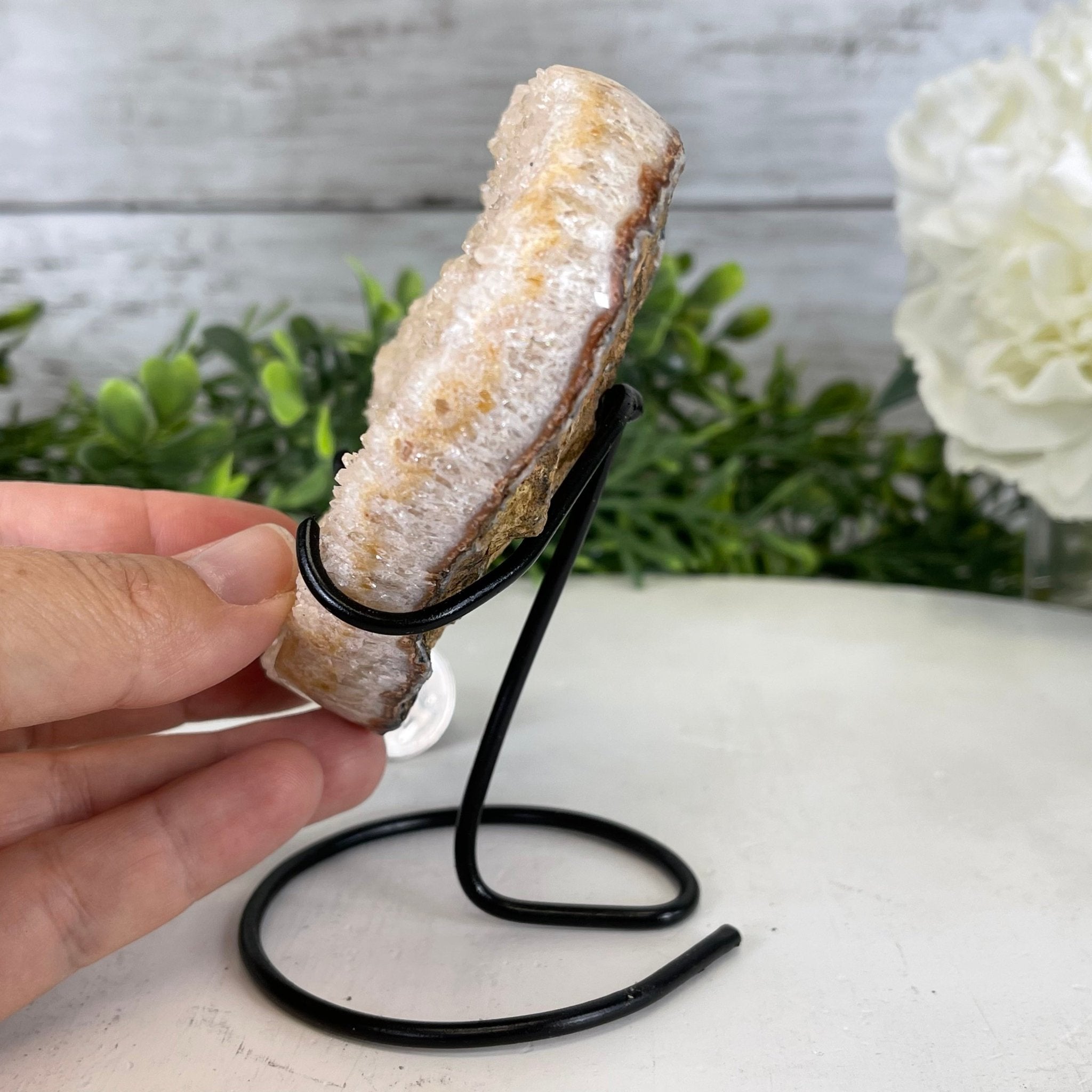 Standard Plus Quality Citrine Heart Geode, metal stand, 1 lbs & 5" Tall Model #5465-0015 by Brazil Gems - Brazil GemsBrazil GemsStandard Plus Quality Citrine Heart Geode, metal stand, 1 lbs & 5" Tall Model #5465-0015 by Brazil GemsHearts5465-0015