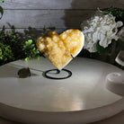 Standard Plus Quality Citrine Heart Geode, metal stand, 1.1 lbs & 4.5" Tall Model #5465-0017 by Brazil Gems - Brazil GemsBrazil GemsStandard Plus Quality Citrine Heart Geode, metal stand, 1.1 lbs & 4.5" Tall Model #5465-0017 by Brazil GemsHearts5465-0017