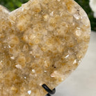 Standard Plus Quality Citrine Heart Geode, metal stand, 1.1 lbs & 4.5" Tall Model #5465-0017 by Brazil Gems - Brazil GemsBrazil GemsStandard Plus Quality Citrine Heart Geode, metal stand, 1.1 lbs & 4.5" Tall Model #5465-0017 by Brazil GemsHearts5465-0017