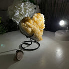 Standard Plus Quality Citrine Heart Geode, metal stand, 1.1 lbs & 4.5" Tall Model #5465-0017 by Brazil Gems - Brazil GemsBrazil GemsStandard Plus Quality Citrine Heart Geode, metal stand, 1.1 lbs & 4.5" Tall Model #5465-0017 by Brazil GemsHearts5465-0017