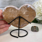 Standard Plus Quality Citrine Heart Geode, metal stand, 1.2 lbs & 5" Tall Model #5465-0021 by Brazil Gems - Brazil GemsBrazil GemsStandard Plus Quality Citrine Heart Geode, metal stand, 1.2 lbs & 5" Tall Model #5465-0021 by Brazil GemsHearts5465-0021