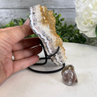 Standard Plus Quality Citrine Heart Geode, metal stand, 1.3 lbs & 5" Tall Model #5465-0023 by Brazil Gems - Brazil GemsBrazil GemsStandard Plus Quality Citrine Heart Geode, metal stand, 1.3 lbs & 5" Tall Model #5465-0023 by Brazil GemsHearts5465-0023