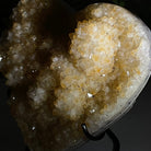 Standard Plus Quality Citrine Heart Geode, metal stand, 1.3 lbs & 5" Tall Model #5465-0023 by Brazil Gems - Brazil GemsBrazil GemsStandard Plus Quality Citrine Heart Geode, metal stand, 1.3 lbs & 5" Tall Model #5465-0023 by Brazil GemsHearts5465-0023